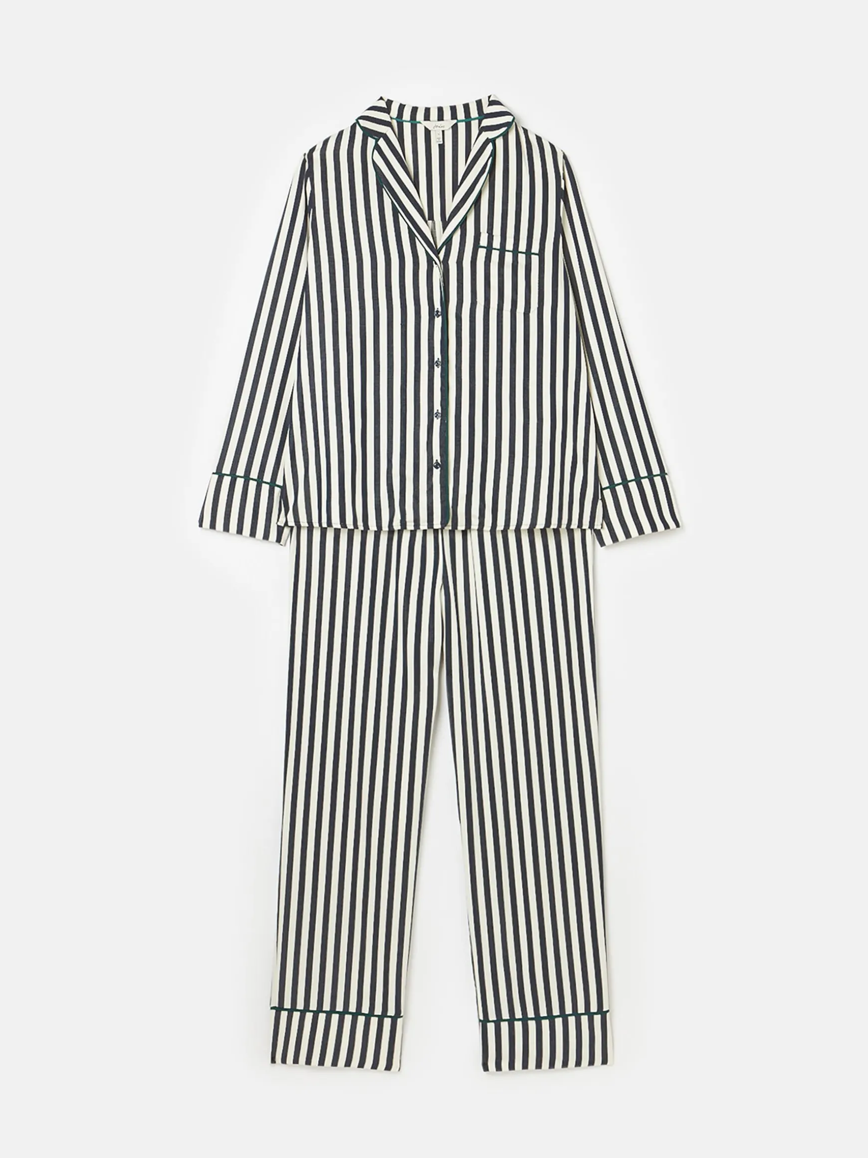 Alma Navy & White Striped Pyjama Set