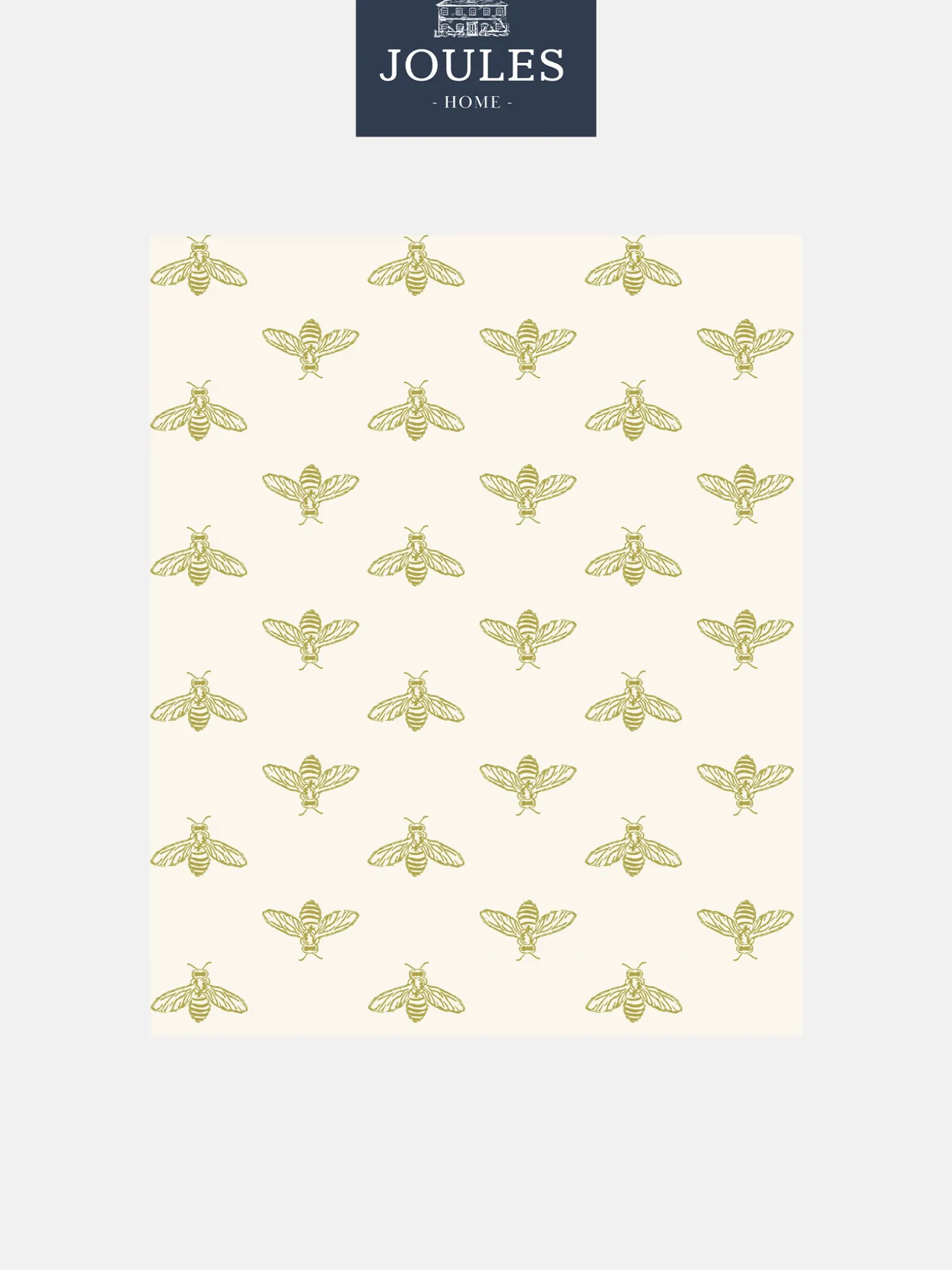Antique Gold Block Print Bee 10M Wallpaper