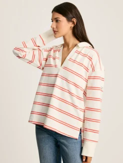 Bayside Coral/White Cotton Deck Shirt