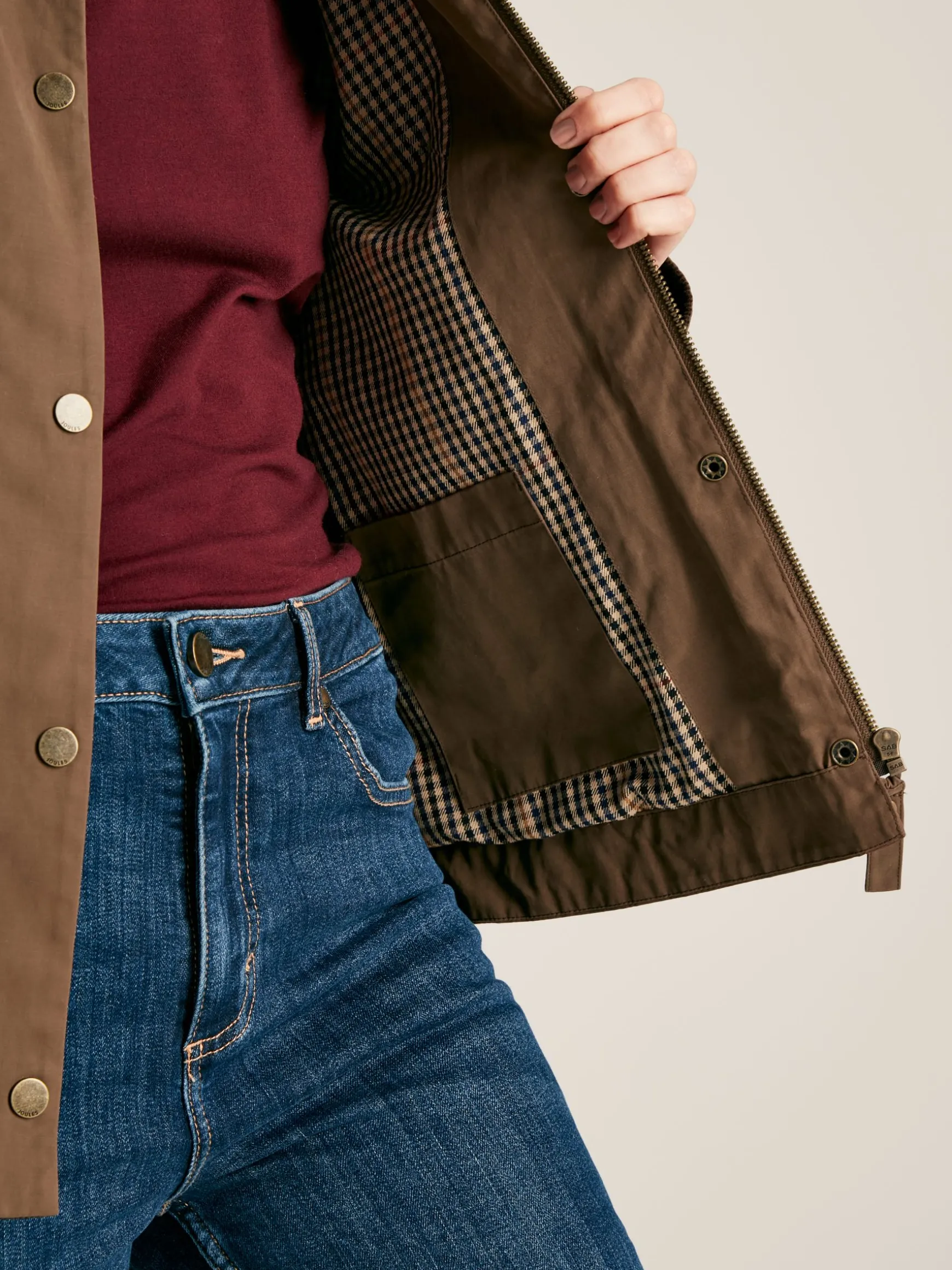 Belfield Brown Shower Resistant Dry Wax Jacket