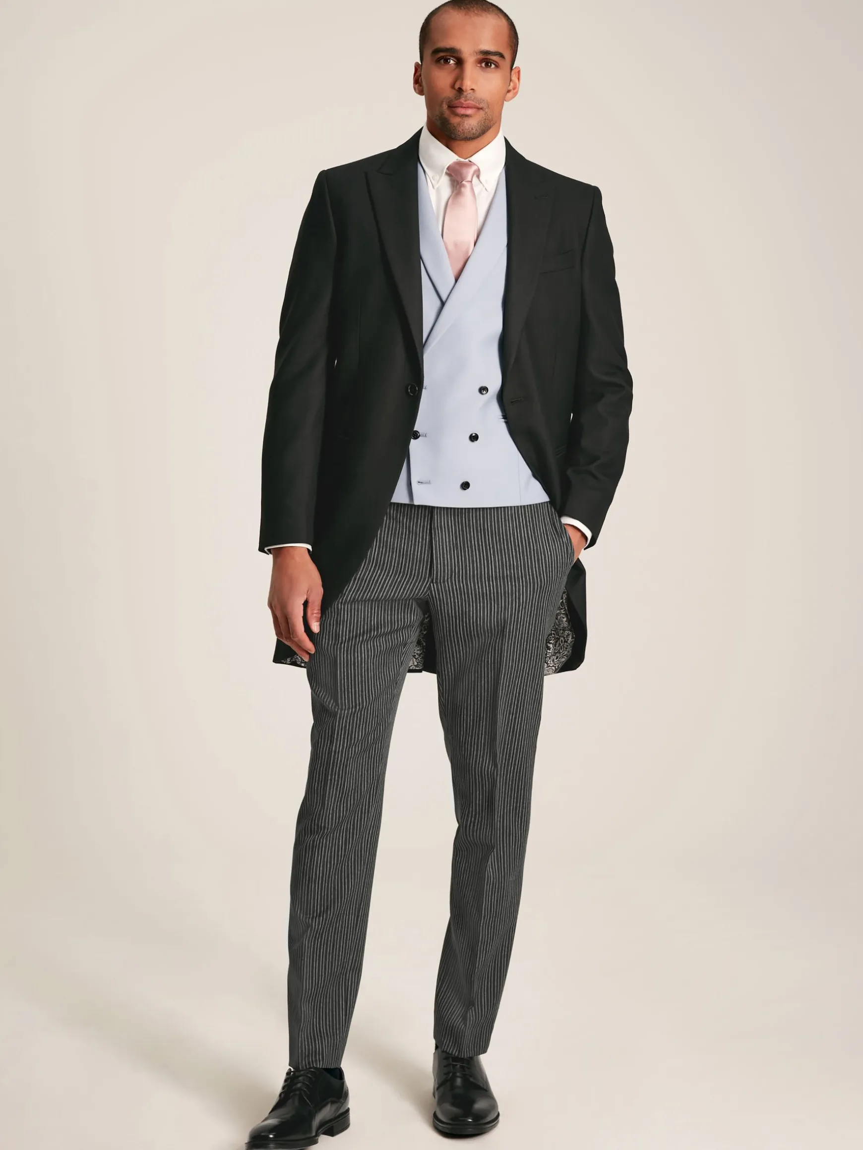 Black Slim Fit Morning Suit Trousers