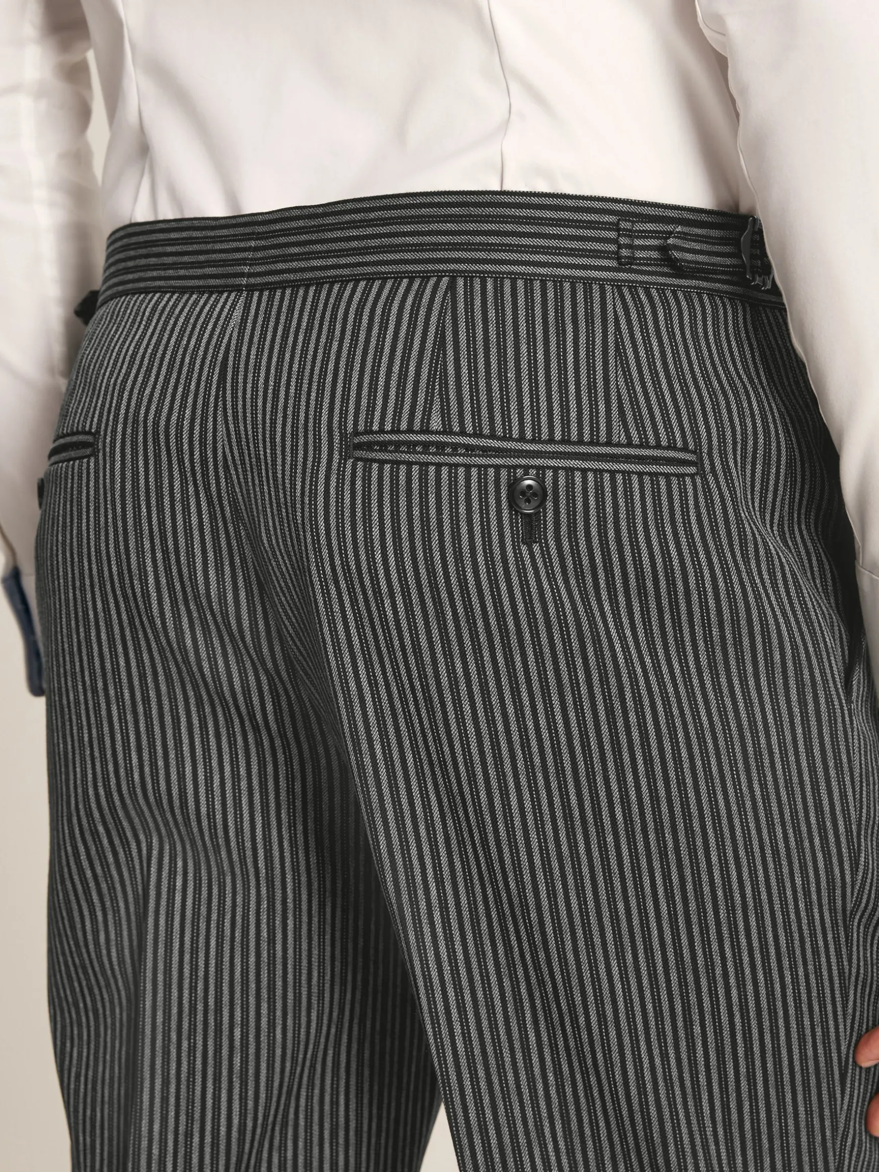 Black Slim Fit Morning Suit Trousers