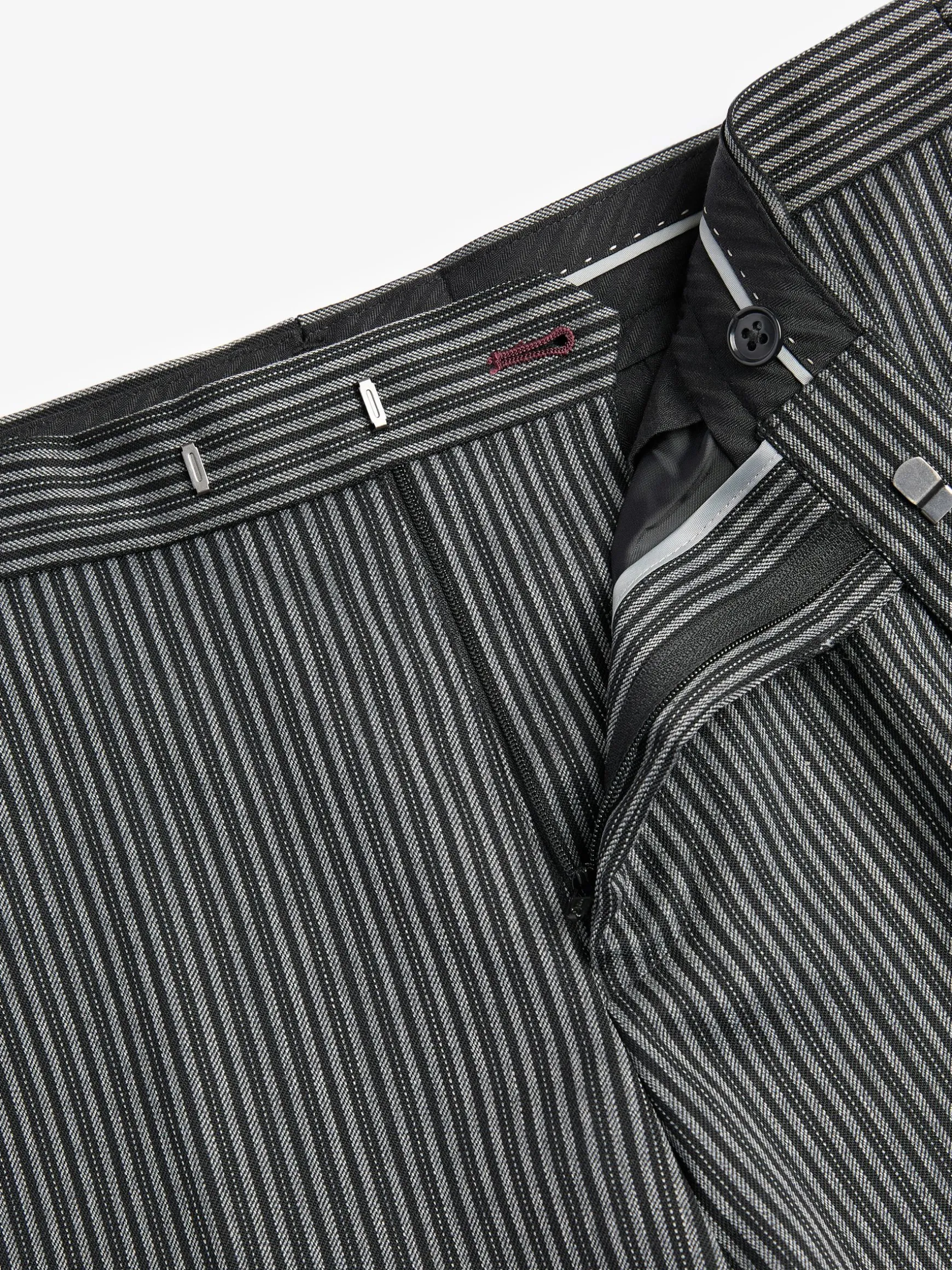 Black Slim Fit Morning Suit Trousers
