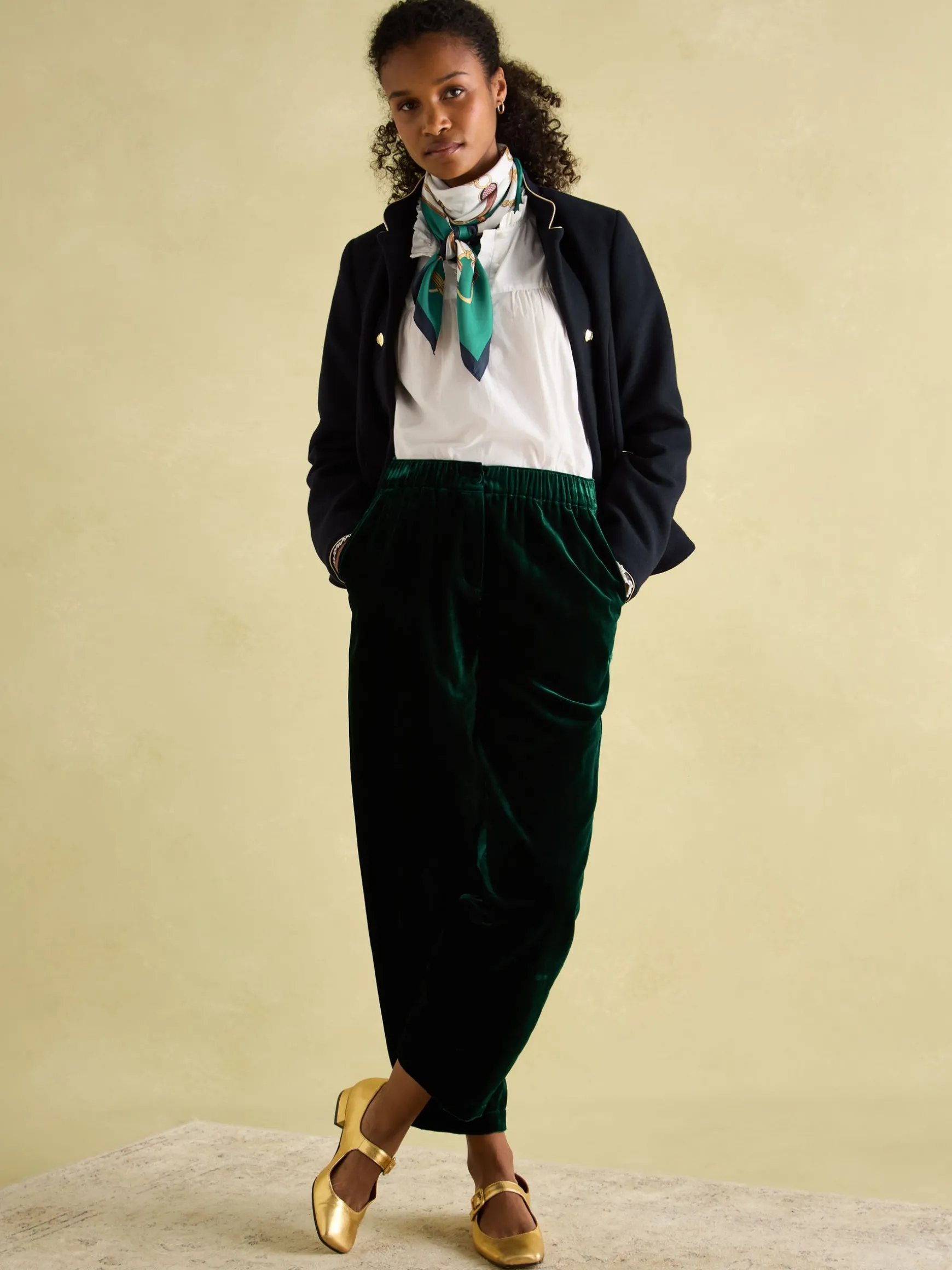 Bloomfield Cream Silk Square Scarf