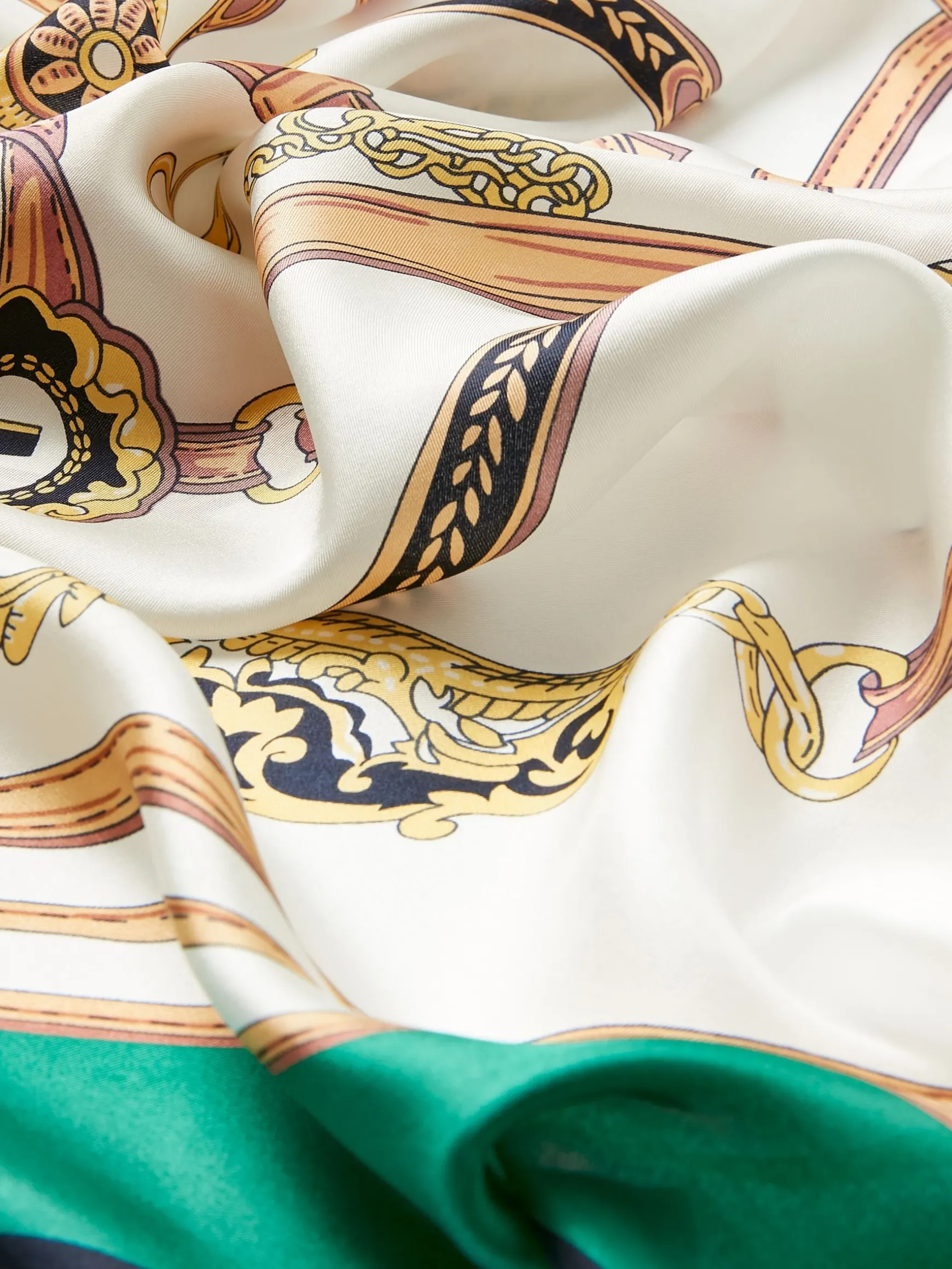 Bloomfield Cream Silk Square Scarf