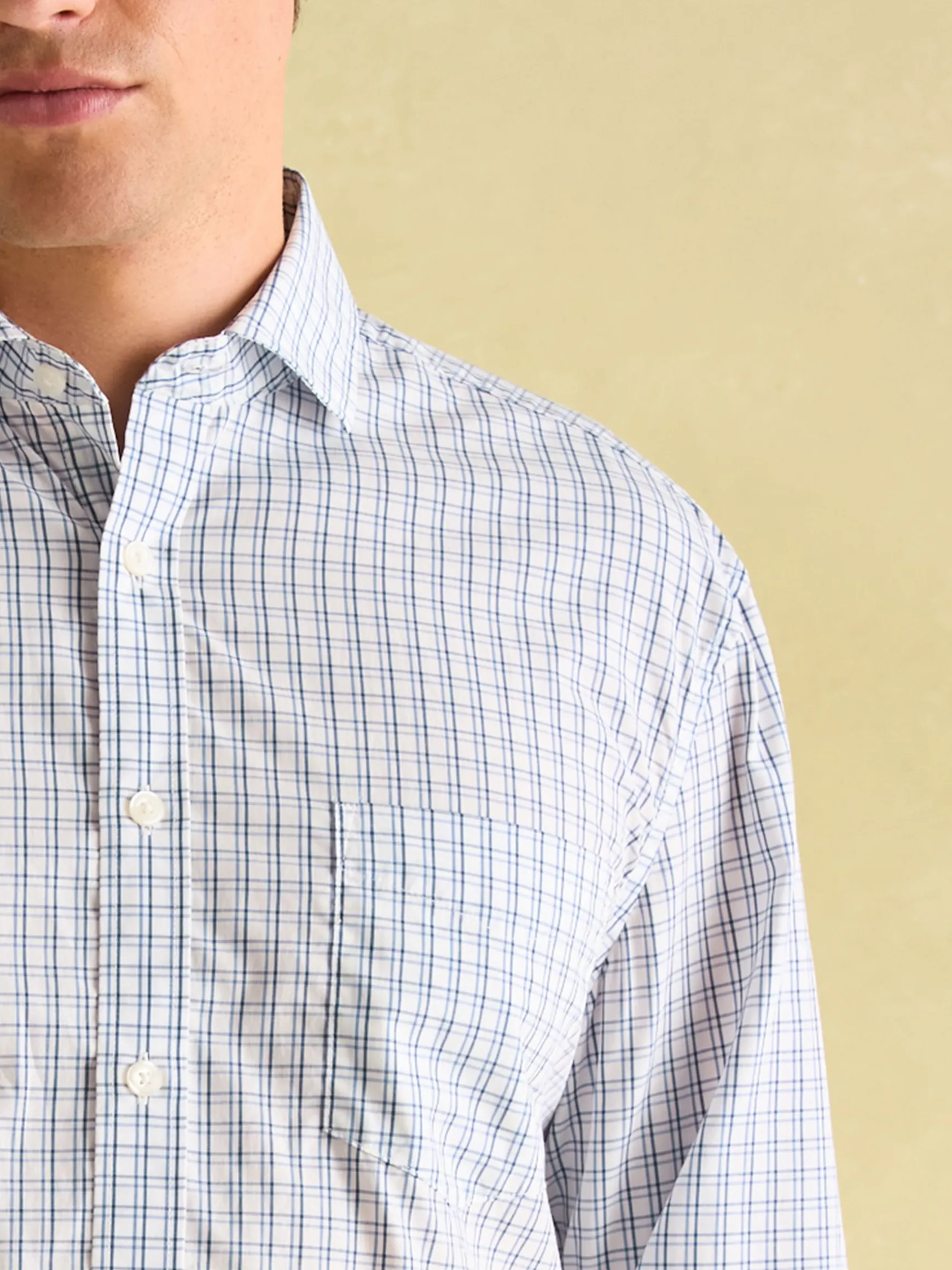 Blue Check Cotton Shirt