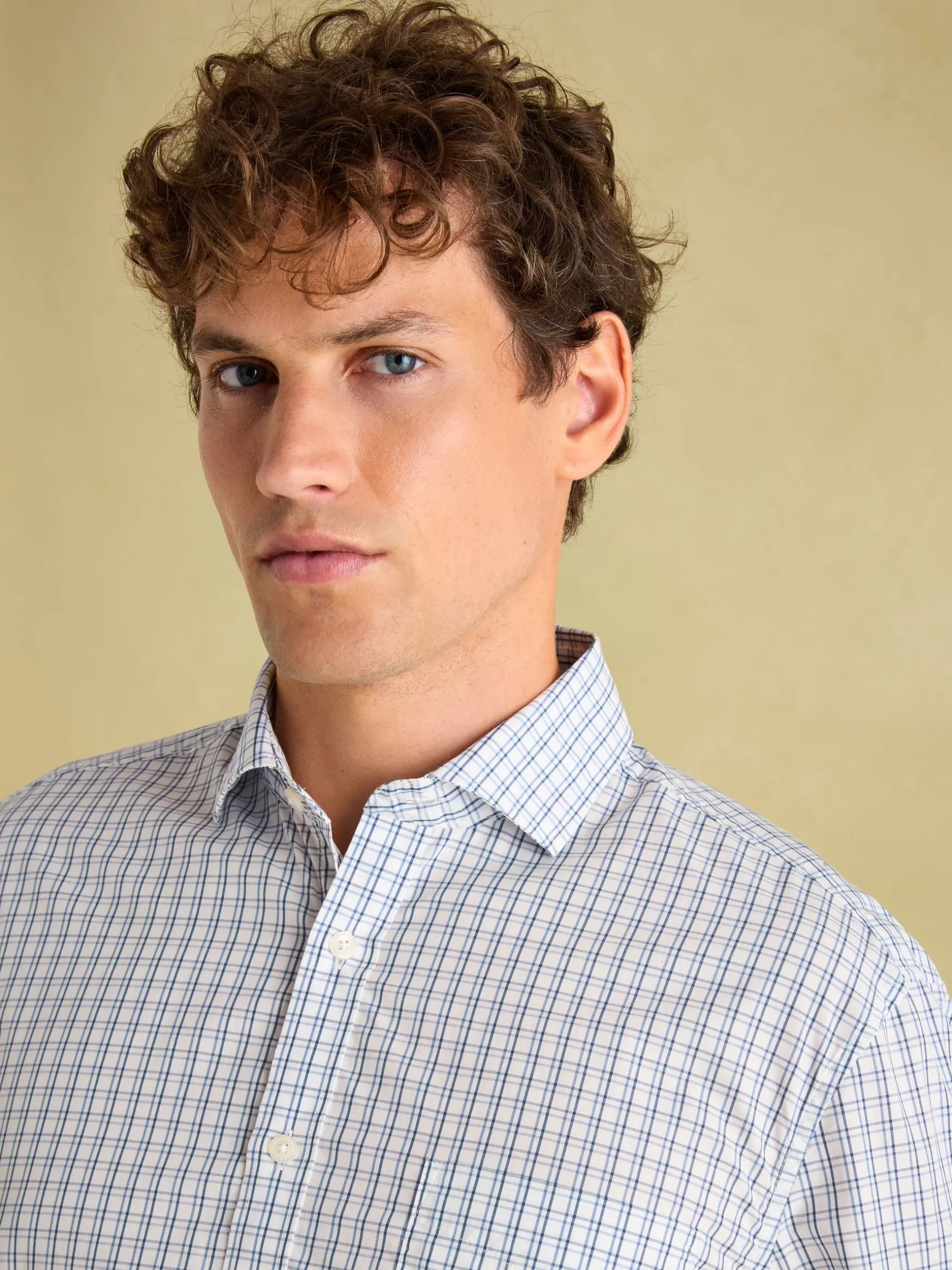 Blue Check Cotton Shirt