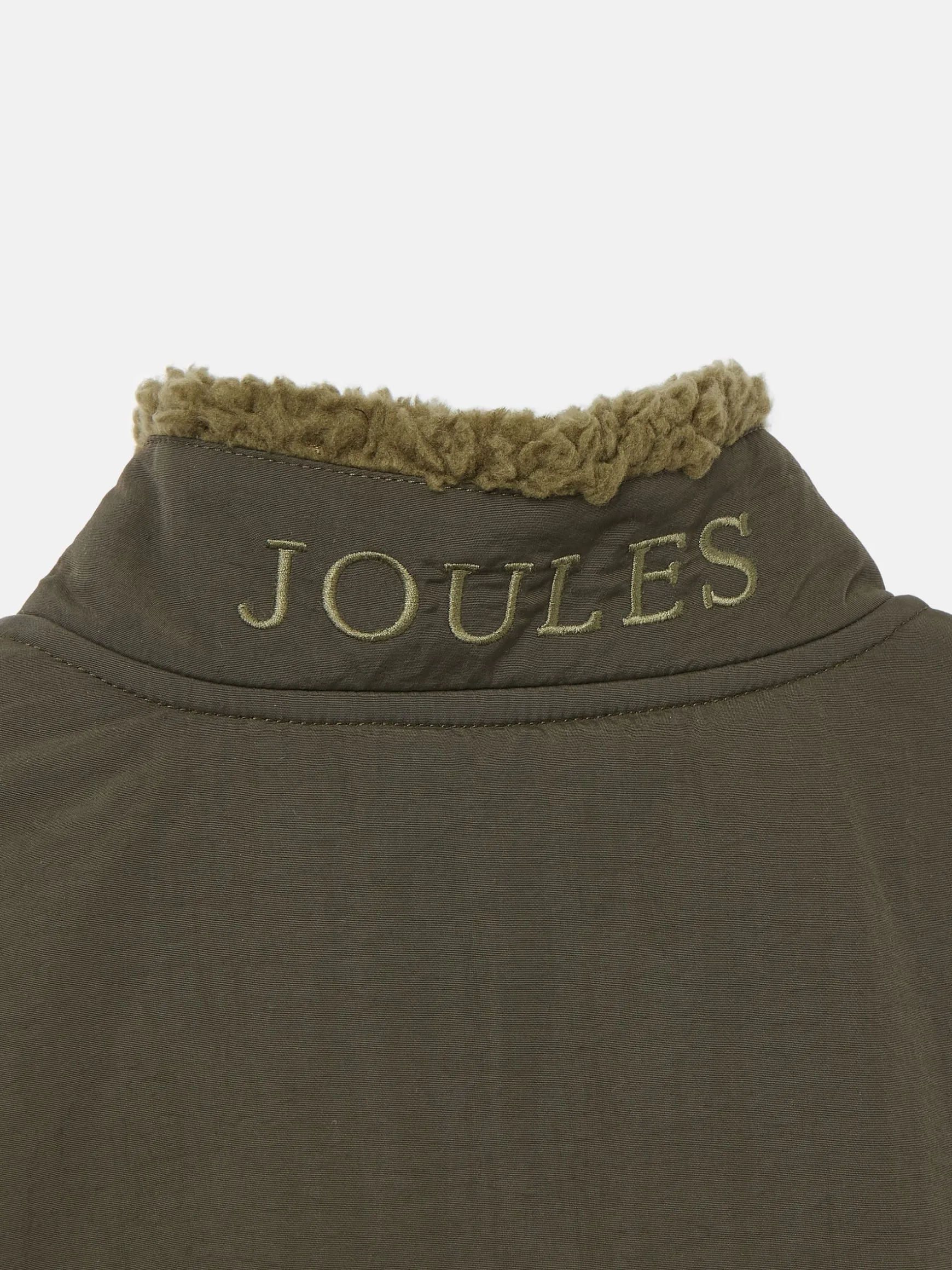 Boys' Billy Khaki Green Half Zip Borg Fleece