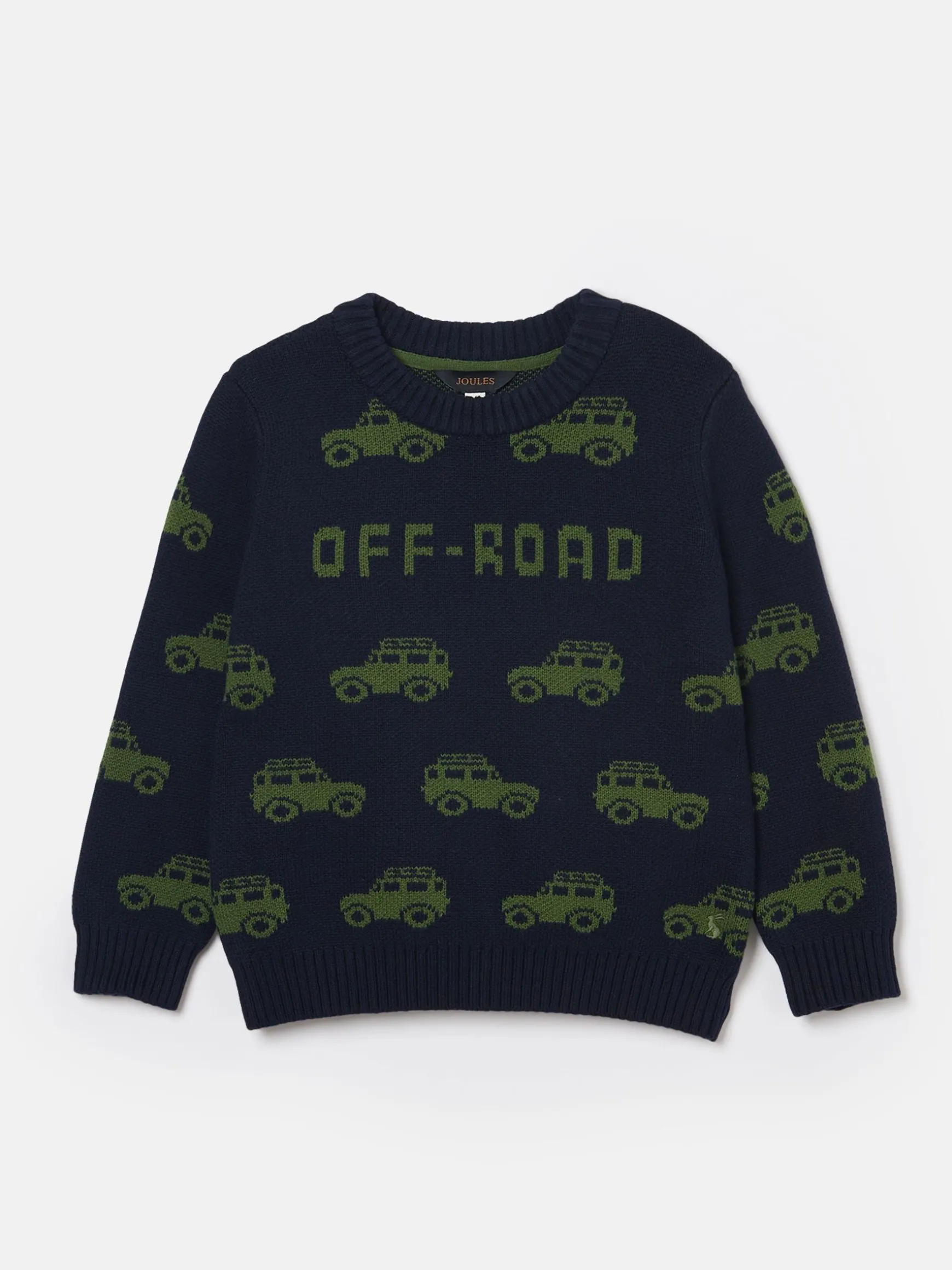 Boys' Burton Navy Blue Intarsia Knitted Jumper