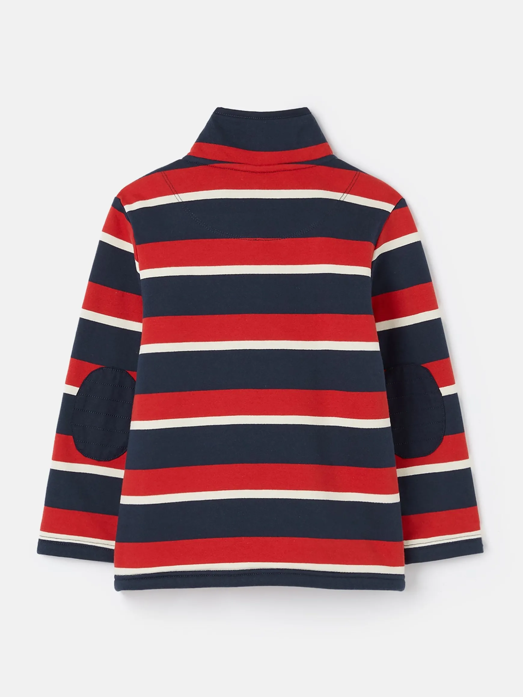 Boys' Winter Dale Red/Navy Quarter Zip Sweatshirt with Fleece Lining