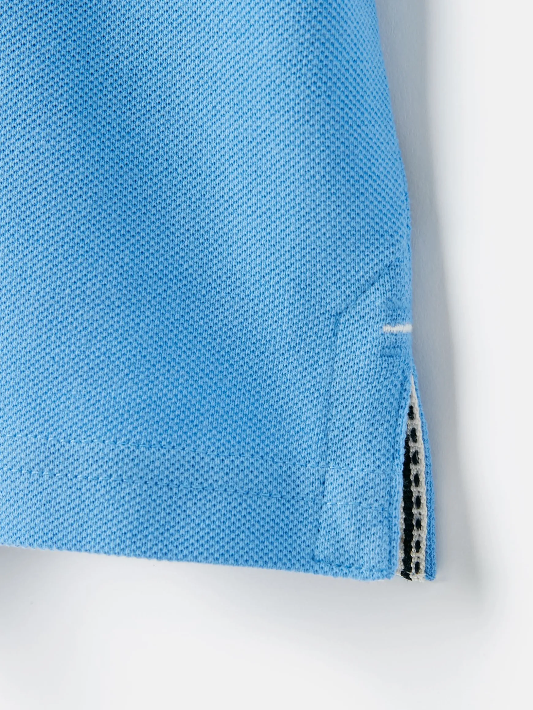 Boys' Woody Blue Pique Cotton Polo Shirt