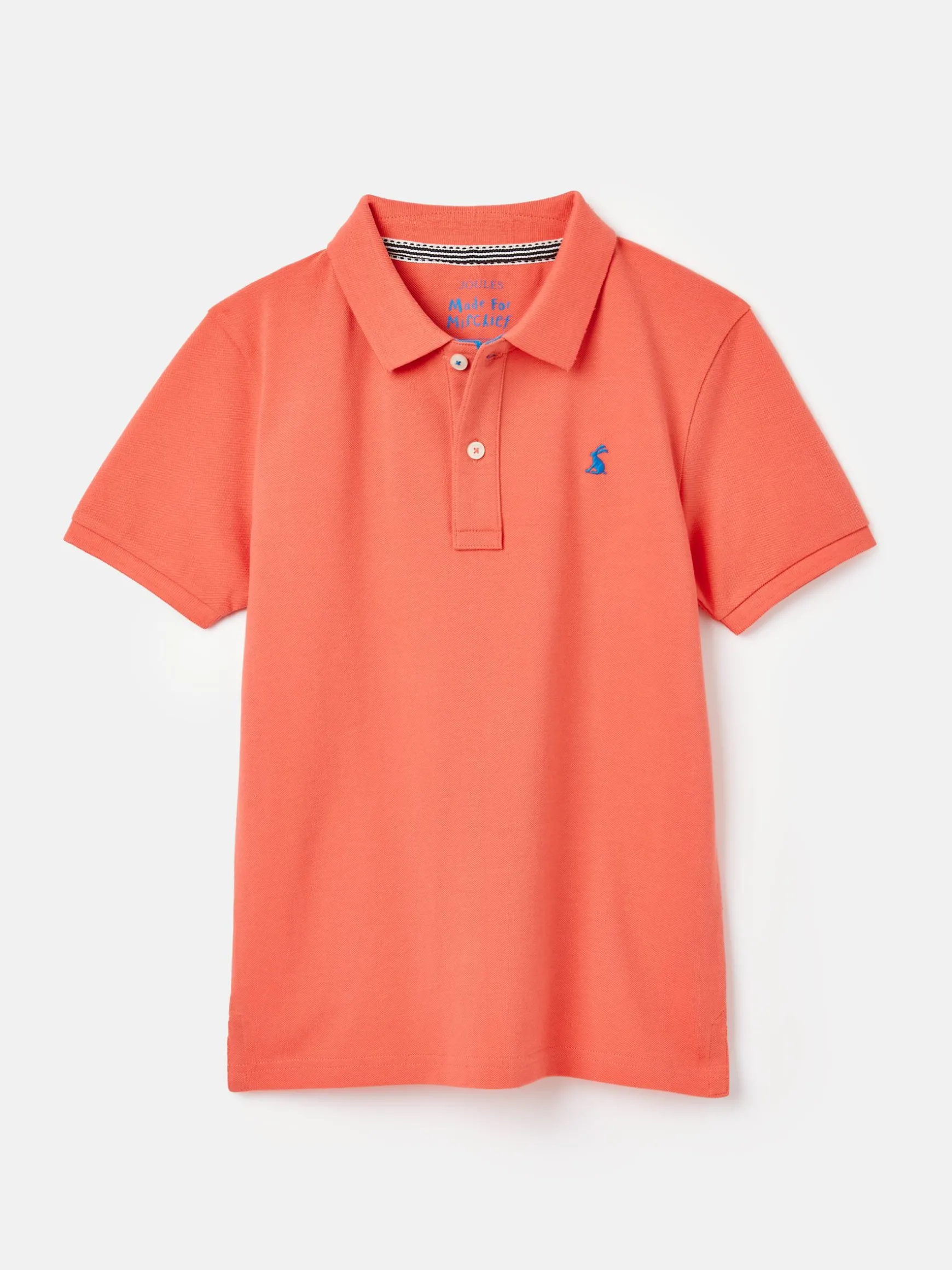 Boys' Woody Orange Pique Cotton Polo Shirt