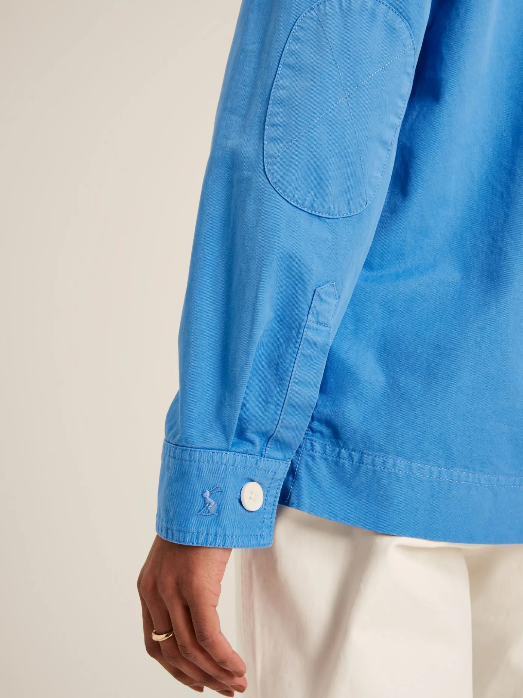 Brinley Blue Cotton Deck Shirt