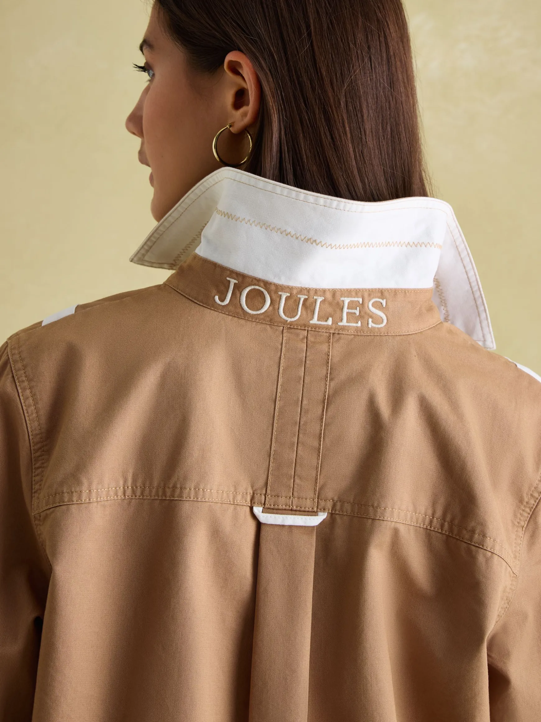 Brinley Tan Brown Cotton Deck Shirt