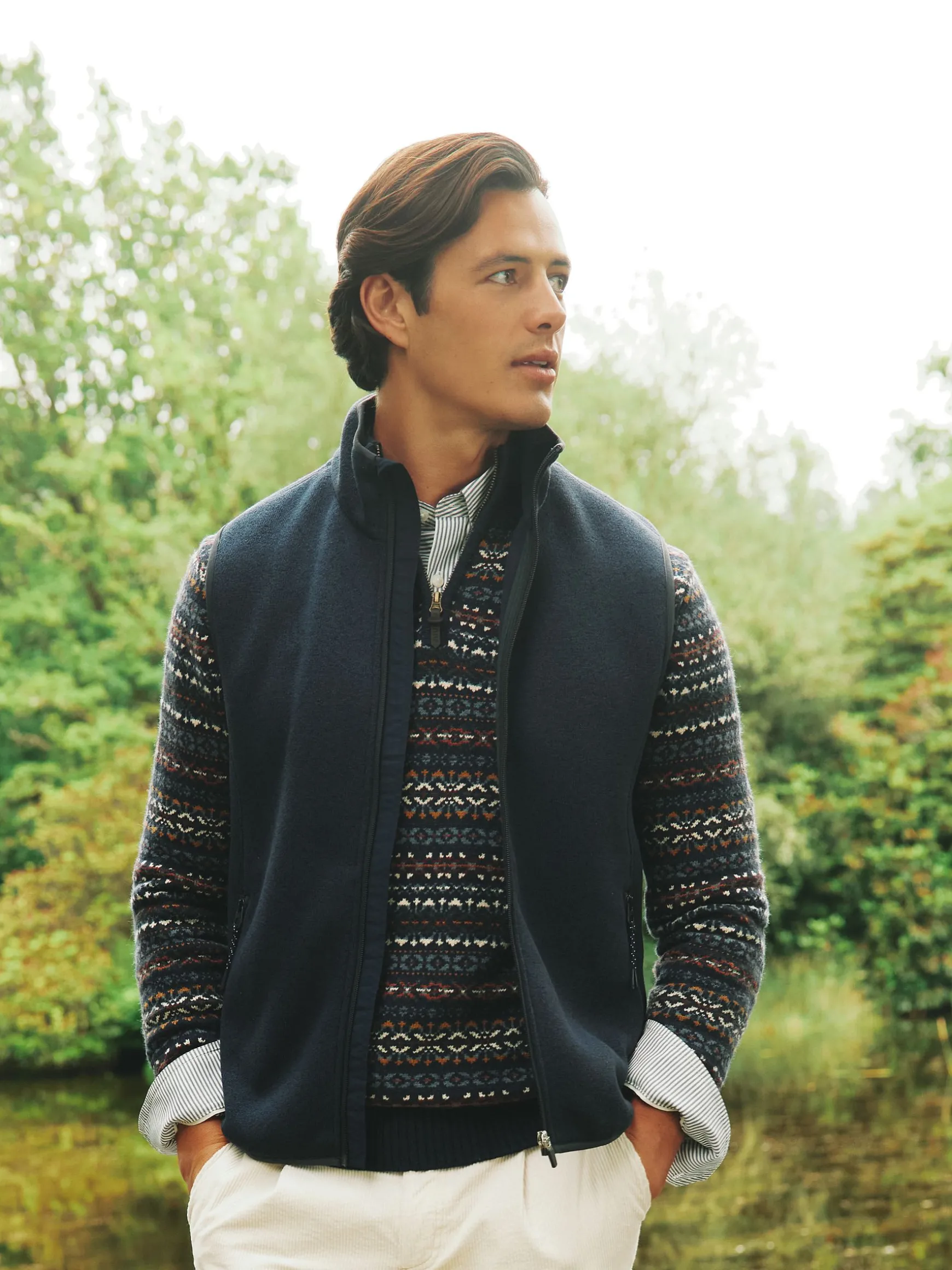 Broughton Navy Fleece Gilet