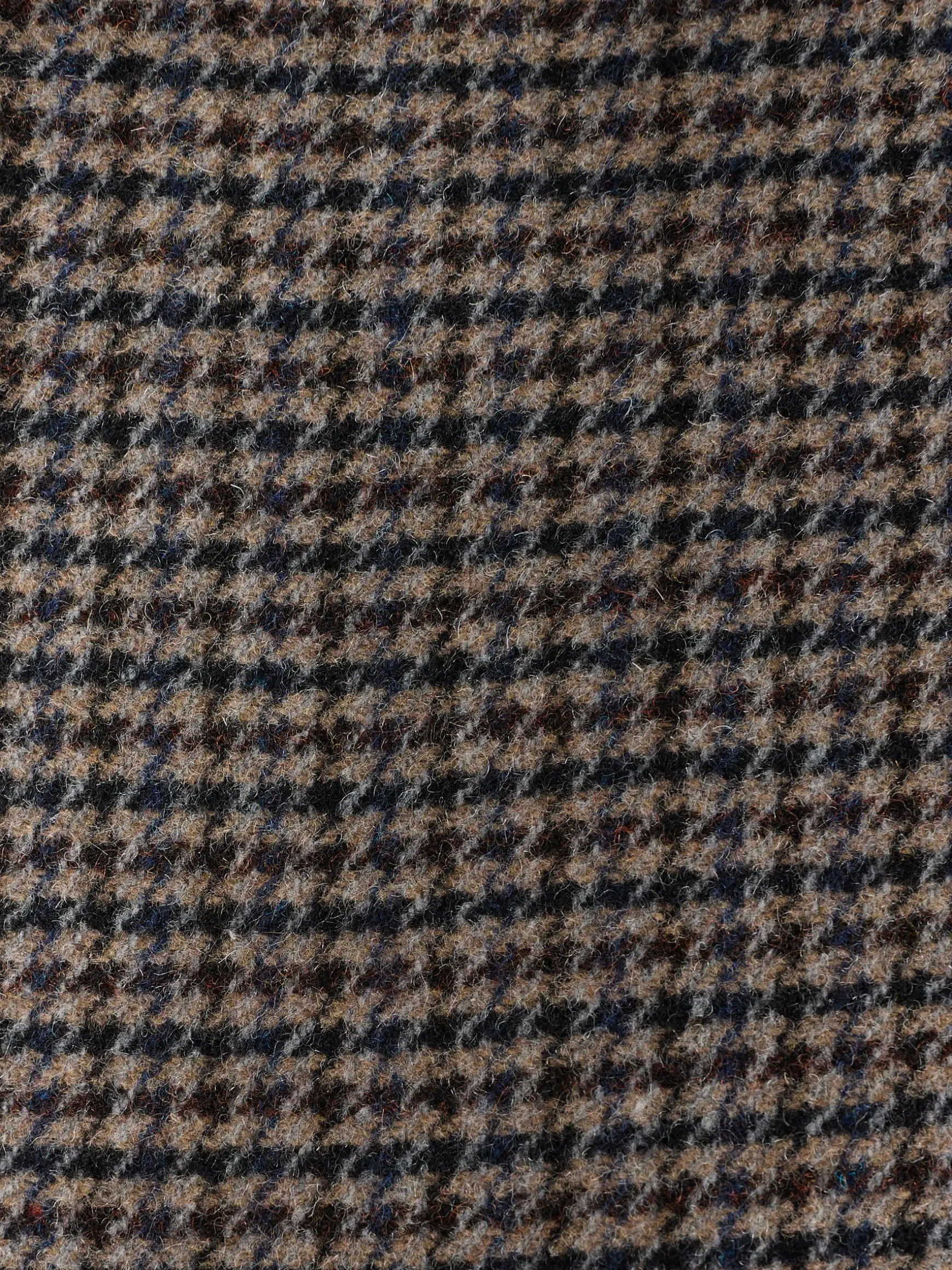 Brown Slim Fit Dogtooth Texture Suit Jacket