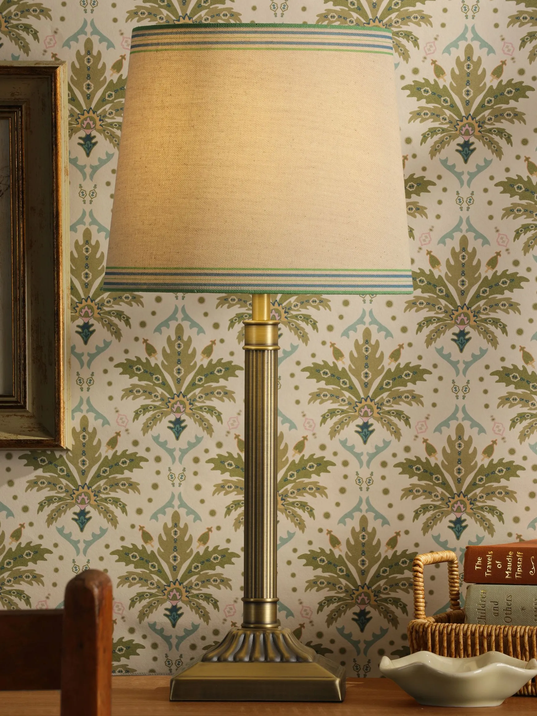 Buscot Brass Square Base Table Lamp