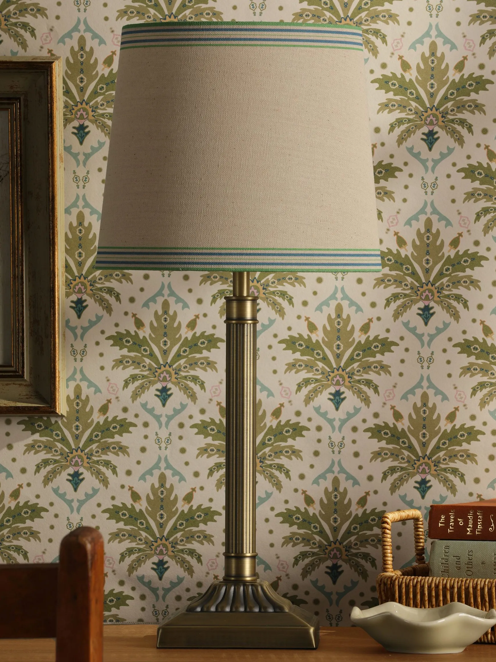 Buscot Brass Square Base Table Lamp