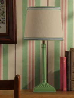 Buscot Green Square Base Table Lamp