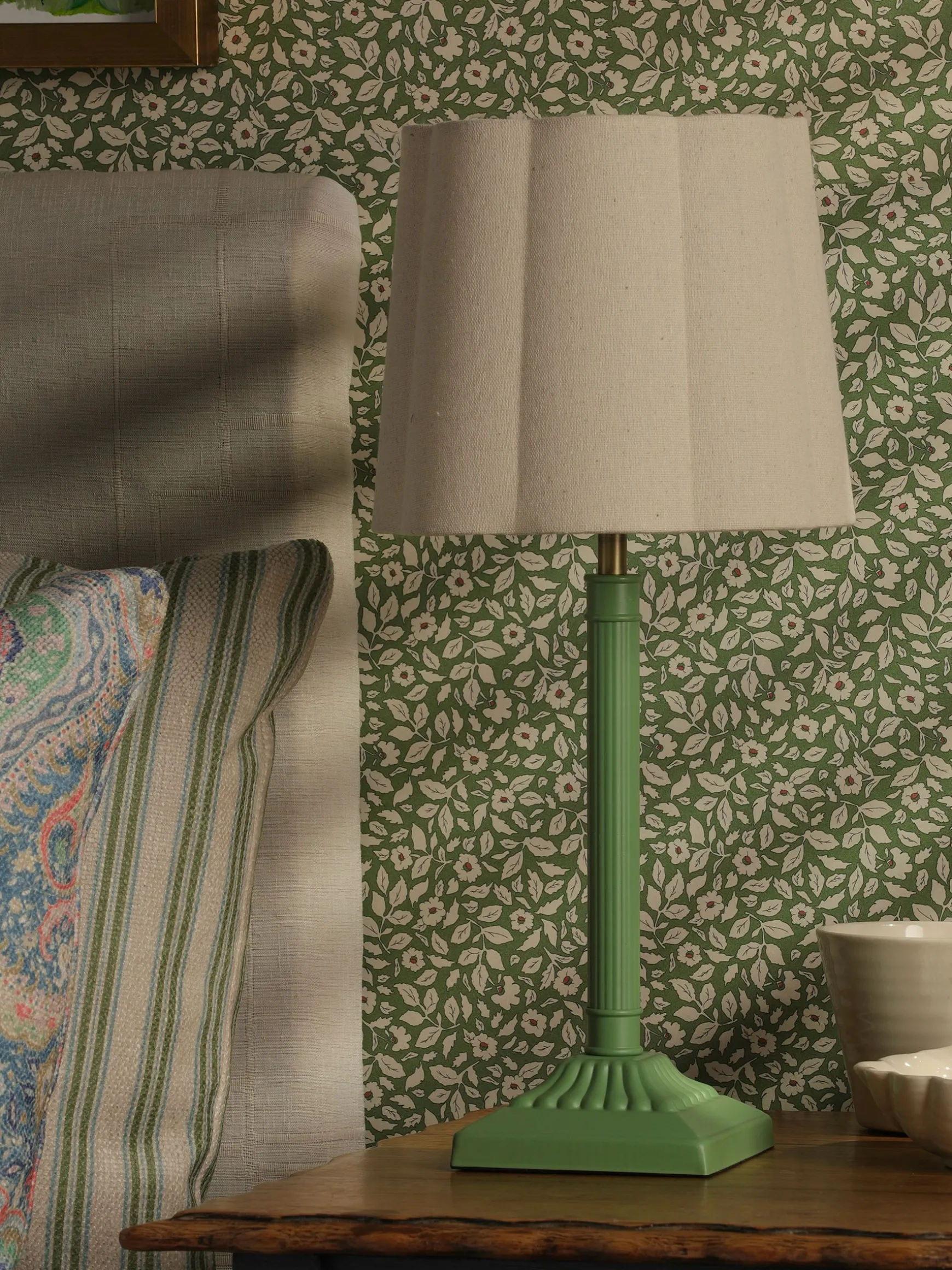 Buscot Green Square Base Table Lamp