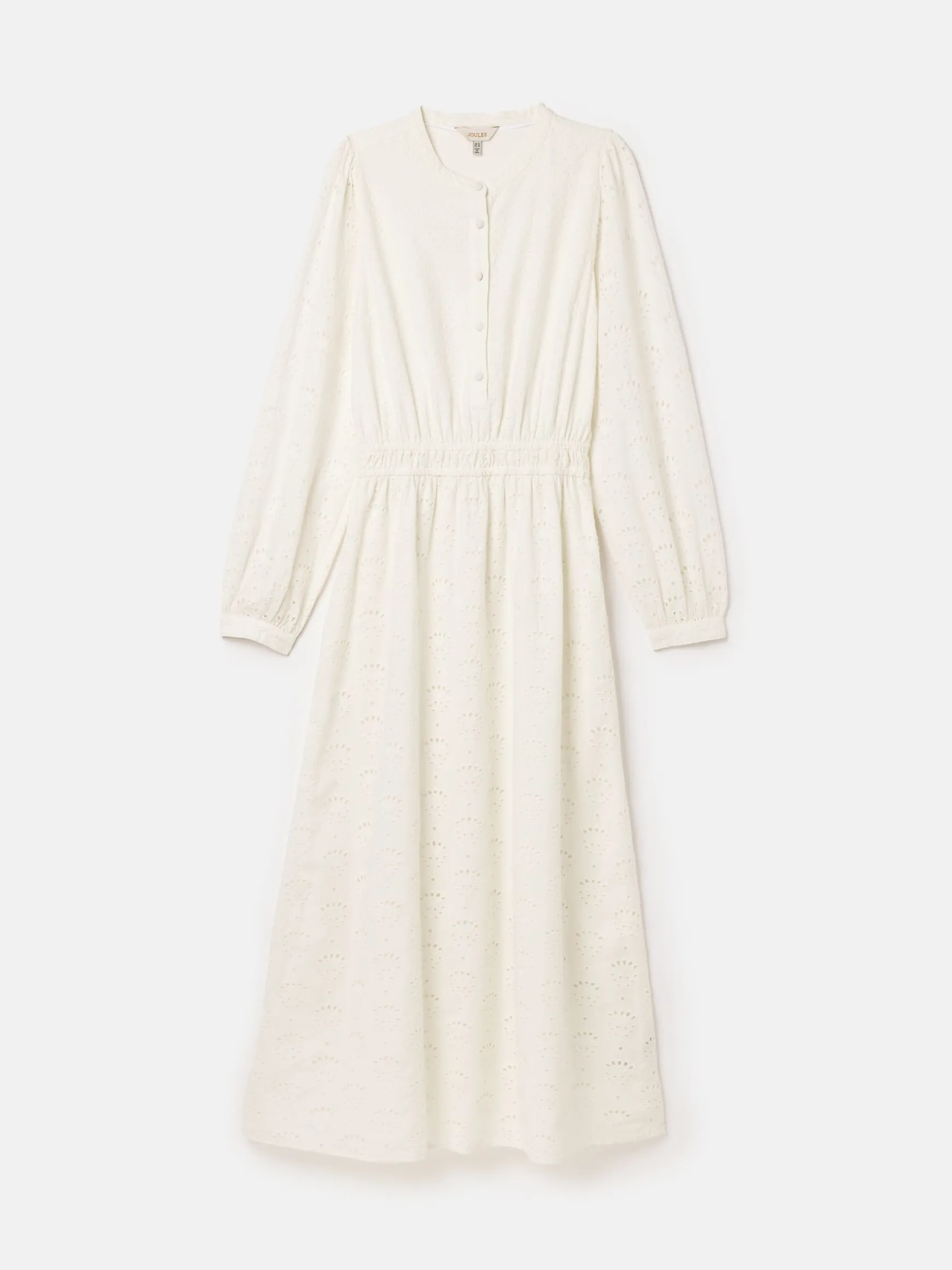 Cassie White Broderie Maxi Dress
