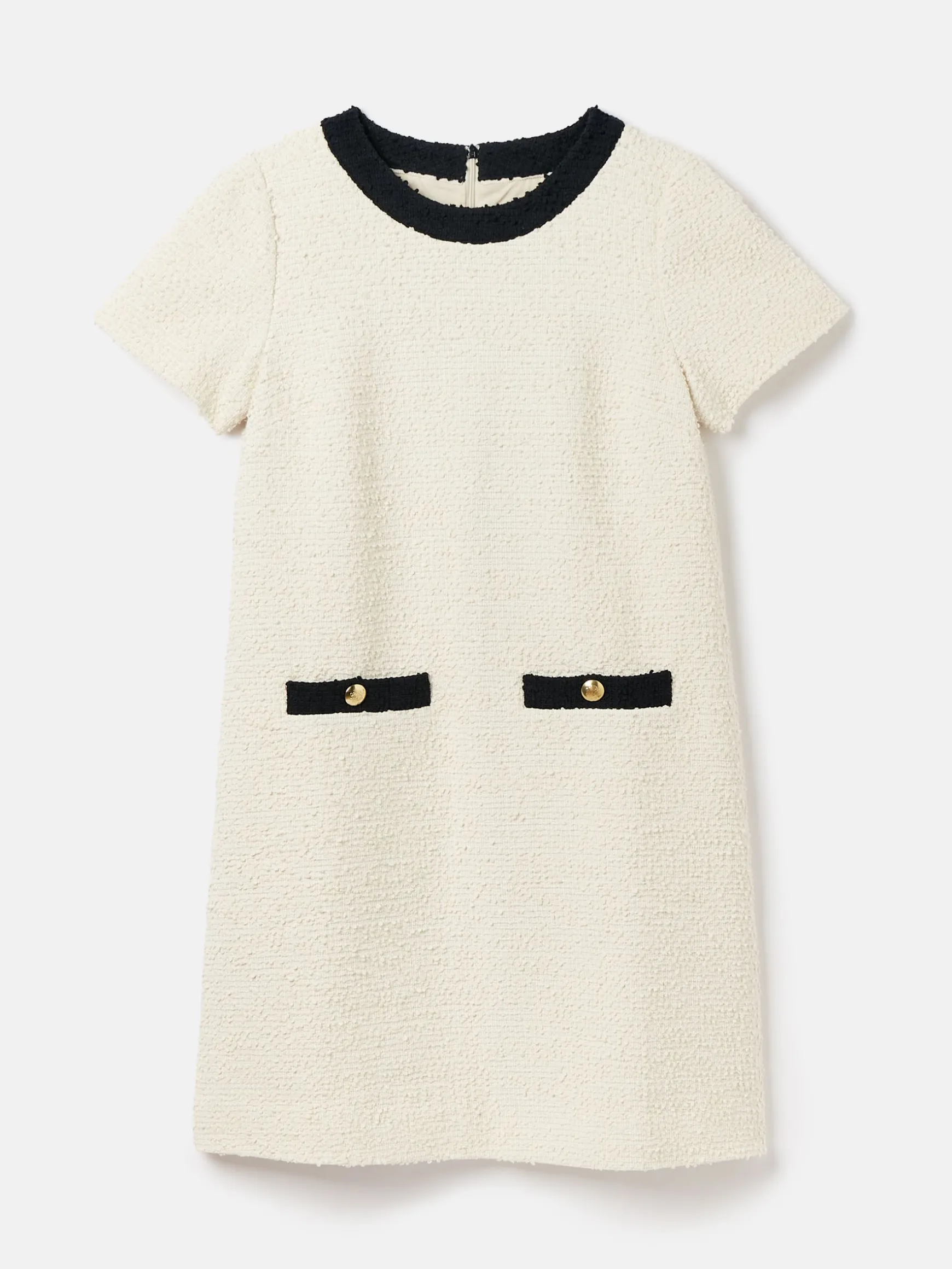 Celeste Cream Mini Boucle Dress