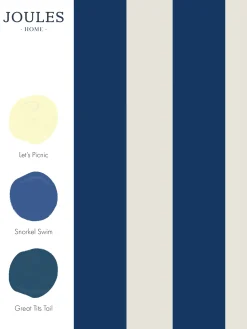 Coast Blue Harborough Stripe 10M Wallpaper