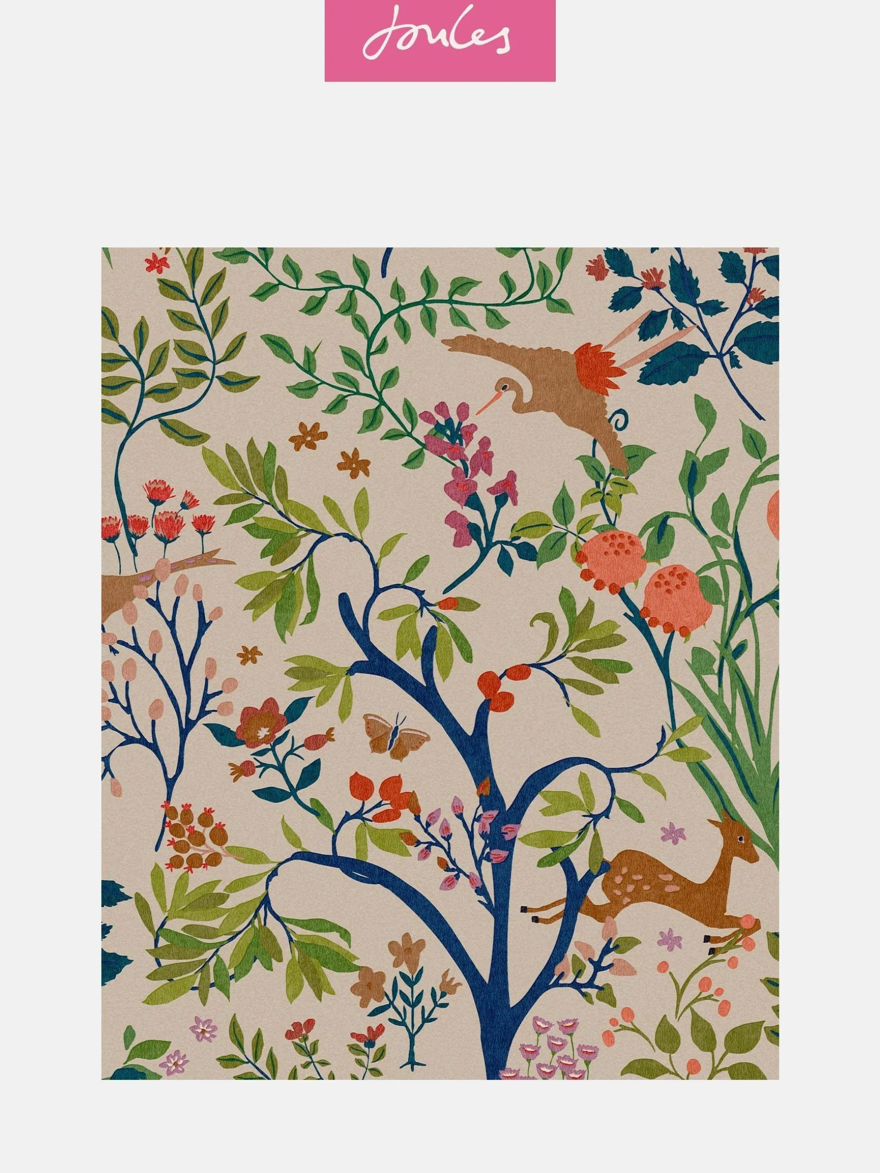 Cream Enchanted Woodland Antique 10M Wallpaper