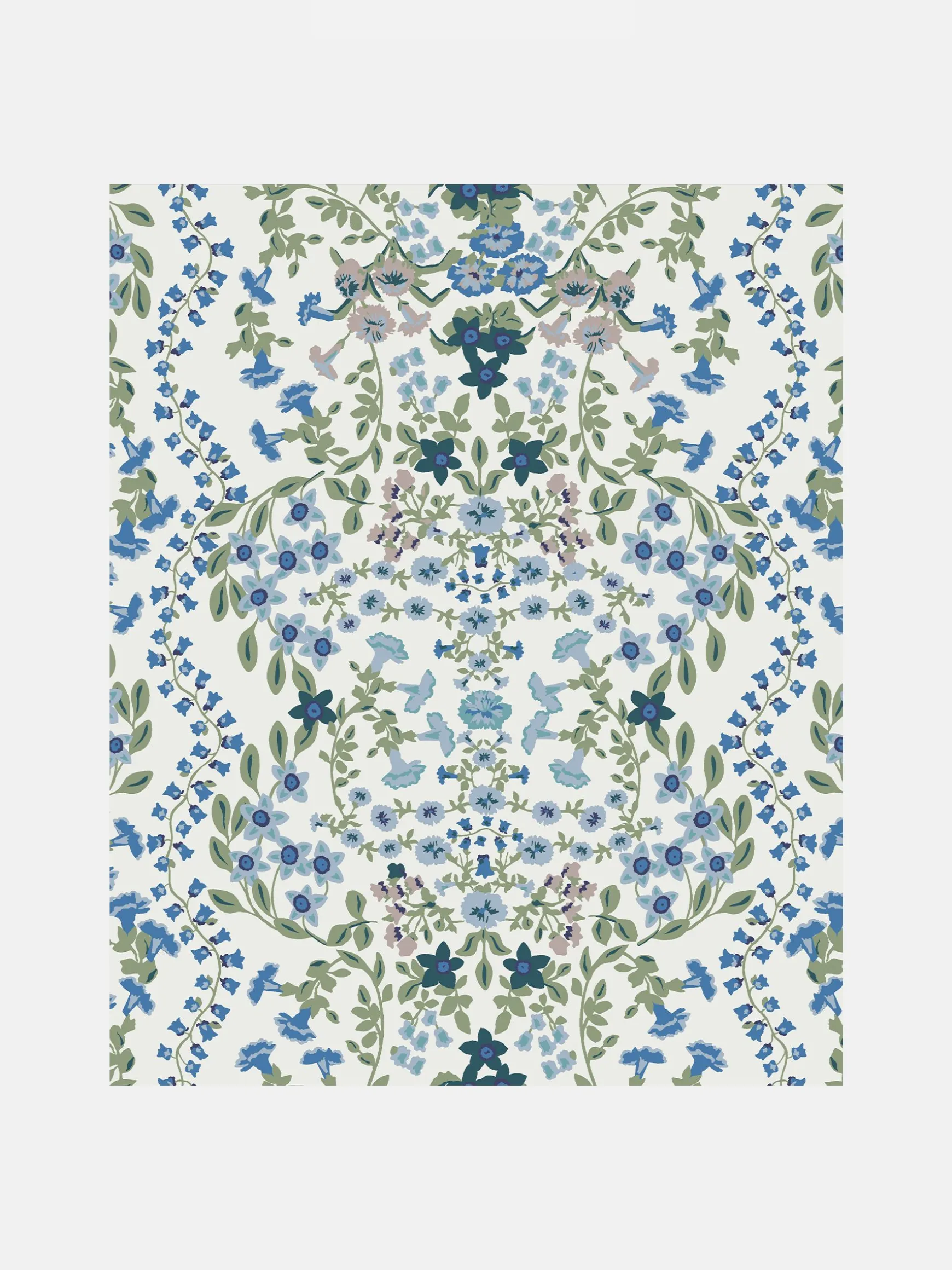 Cream Symmetrical Trellis Ditsy 10M Wallpaper