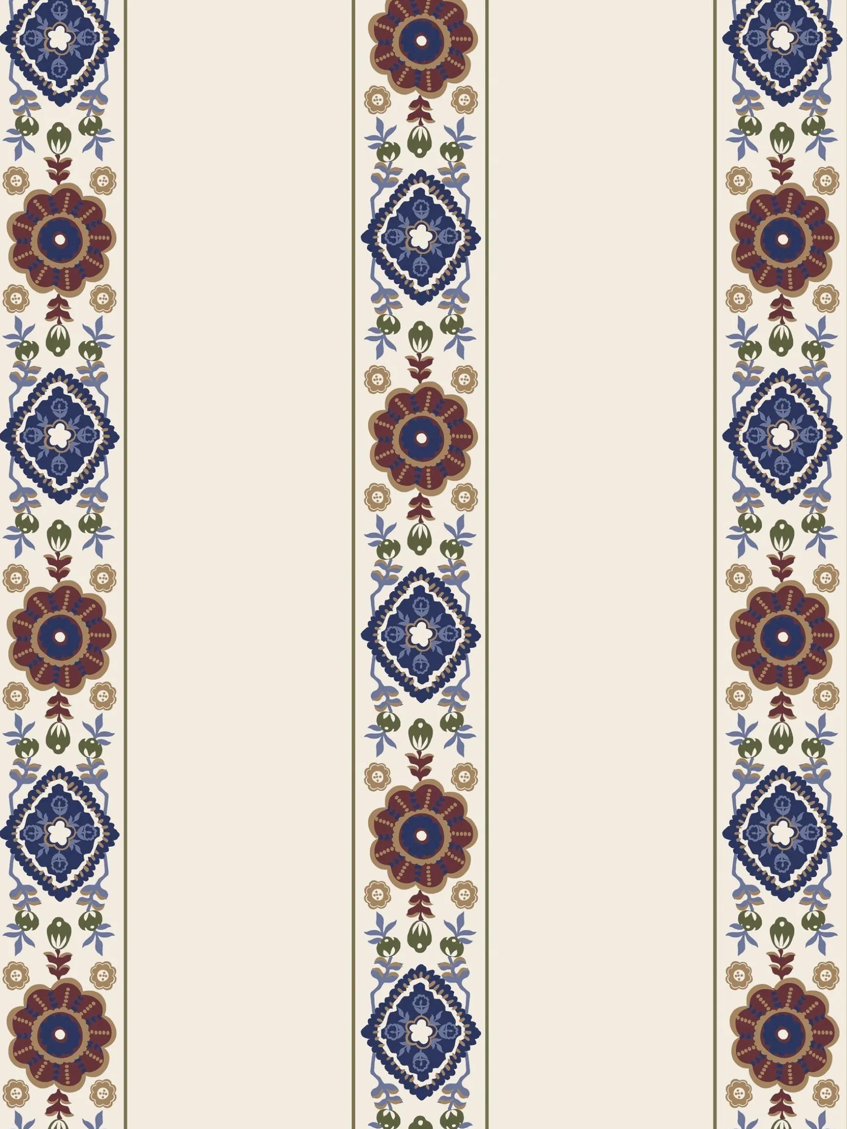 CreamMulti Grove Border Cream/Multi 10M Wallpaper
