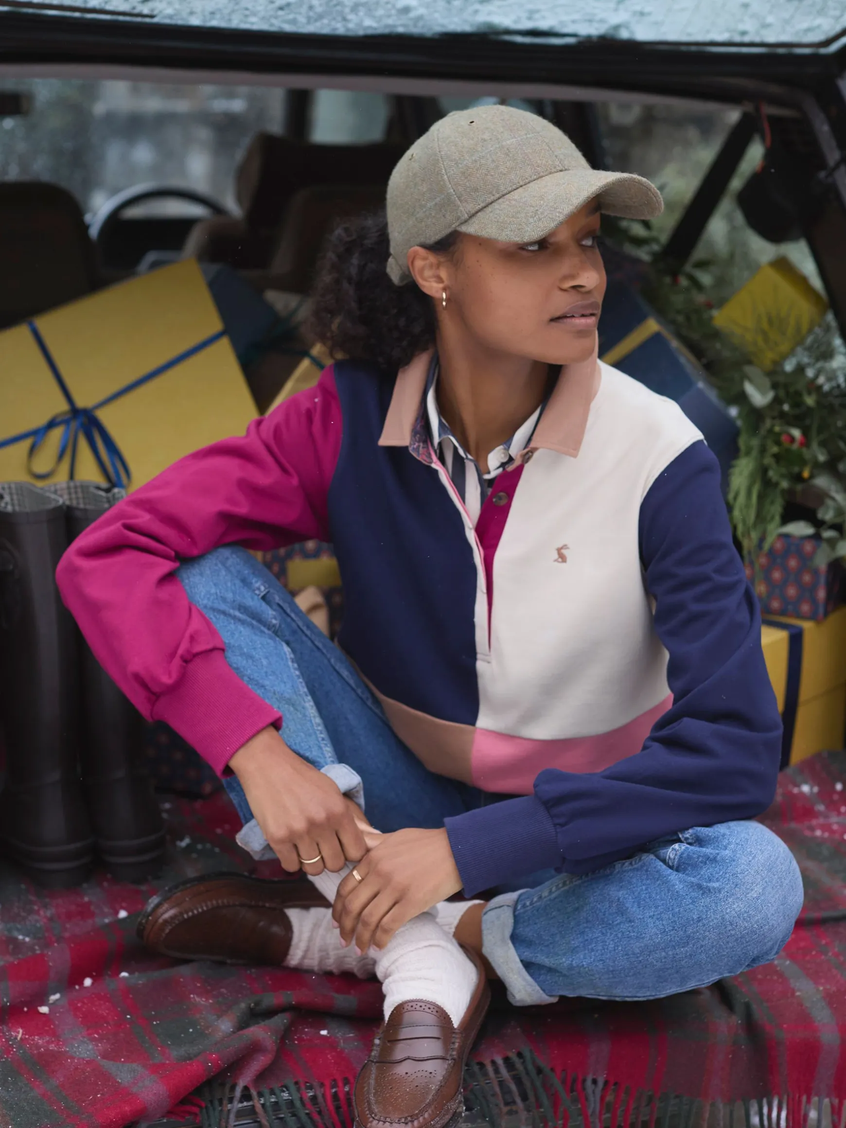 Daley Green Check Cap