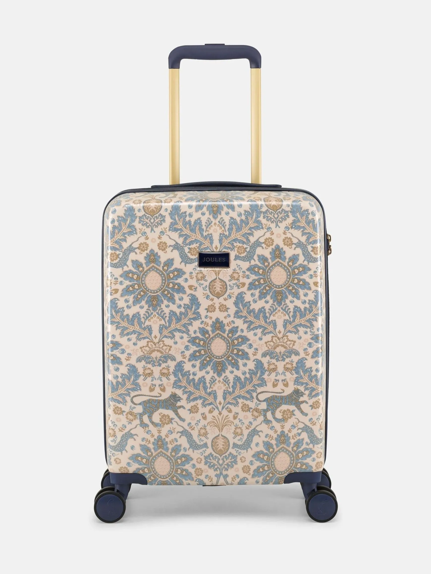 Damask Print Cabin Four Wheel Hard Shell Suitcase