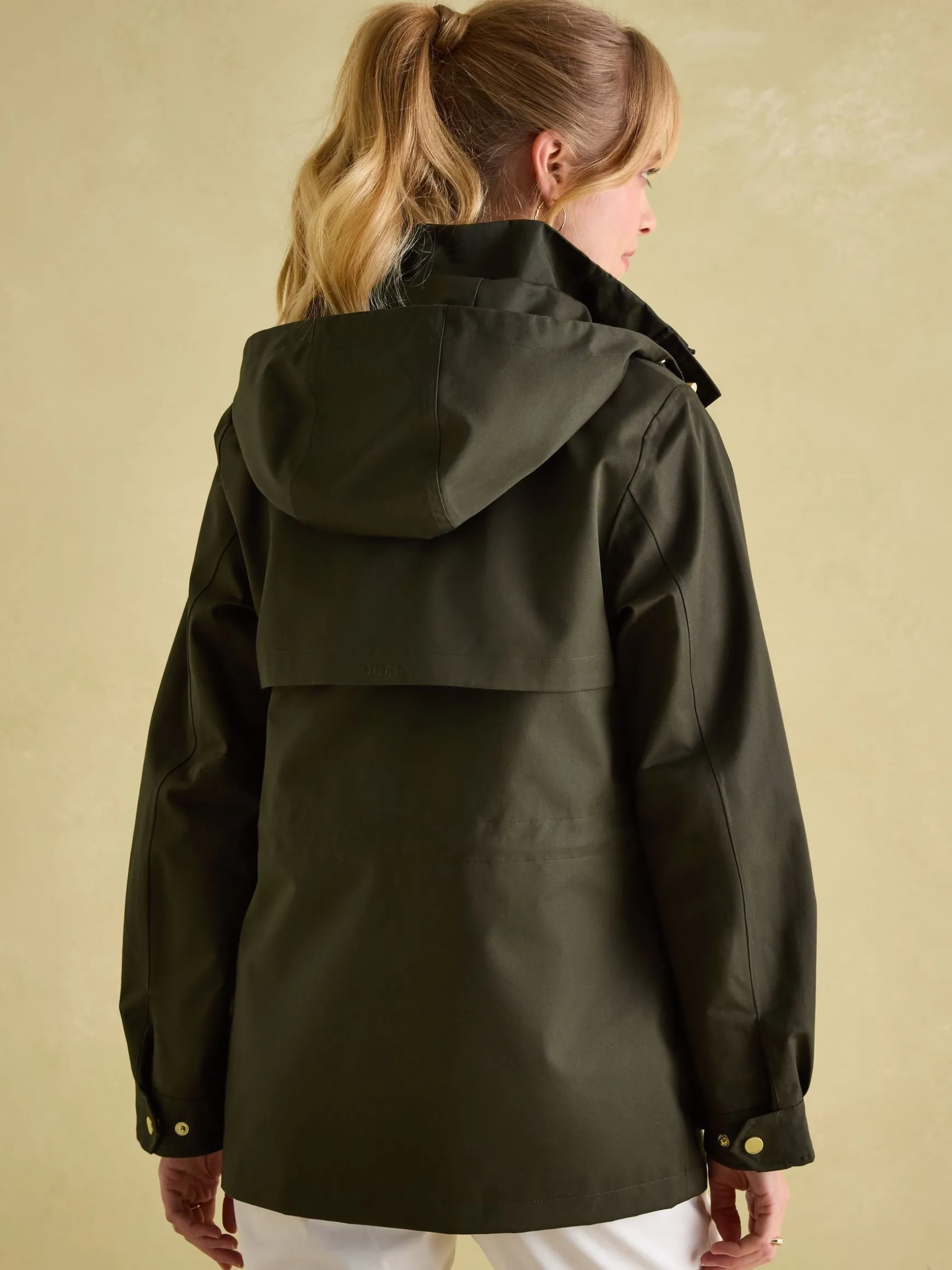 Fairford Khaki Green Waterproof Raincoat with Hood