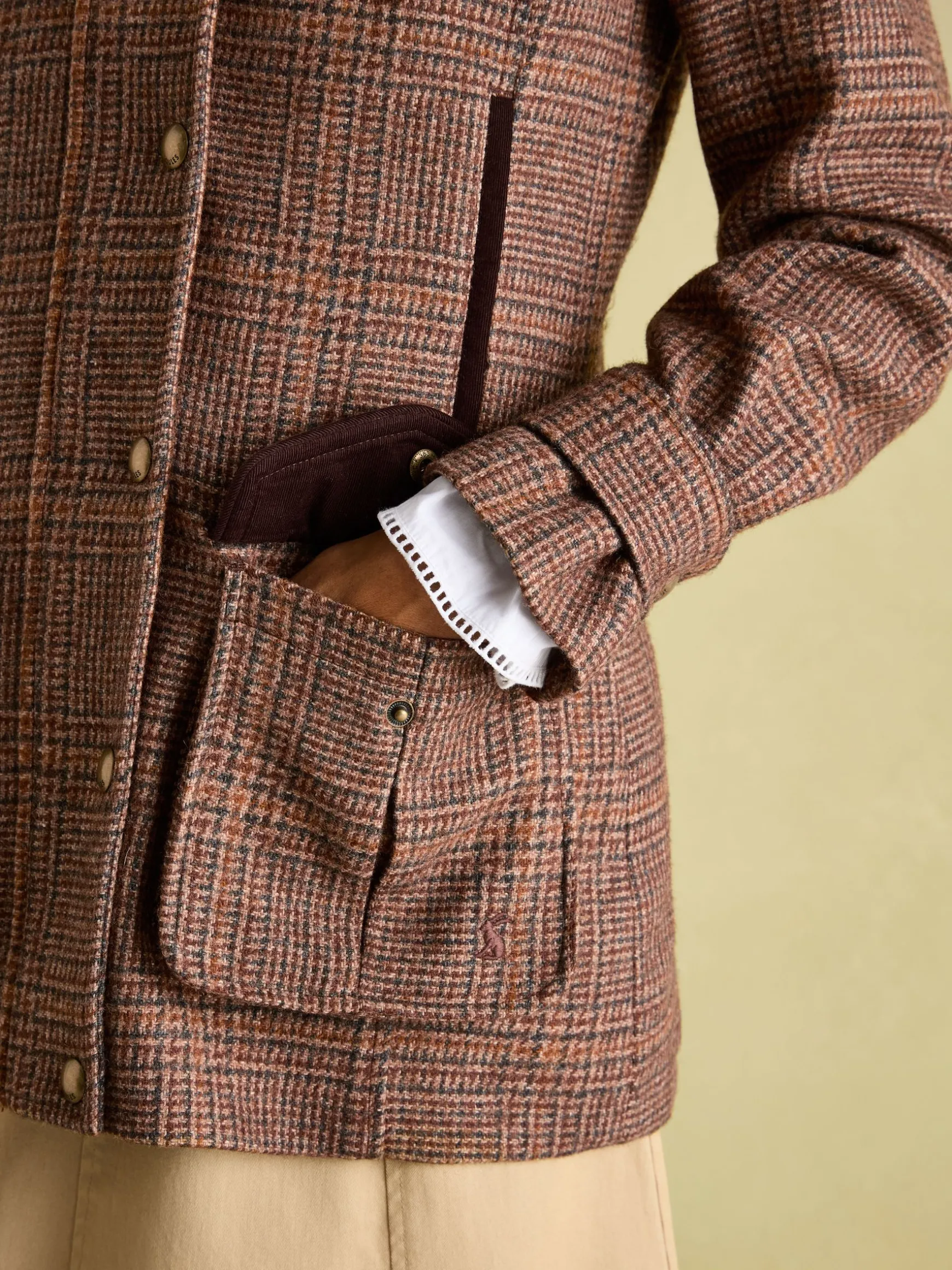 Fieldcoat Luxe Brown Fieldcoat Luxe 3-in-1 Brown Tweed Coat with Removable Quilted Gilet
