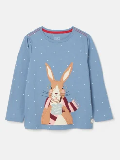 Girls' Ava Blue Artwork T-Shirt