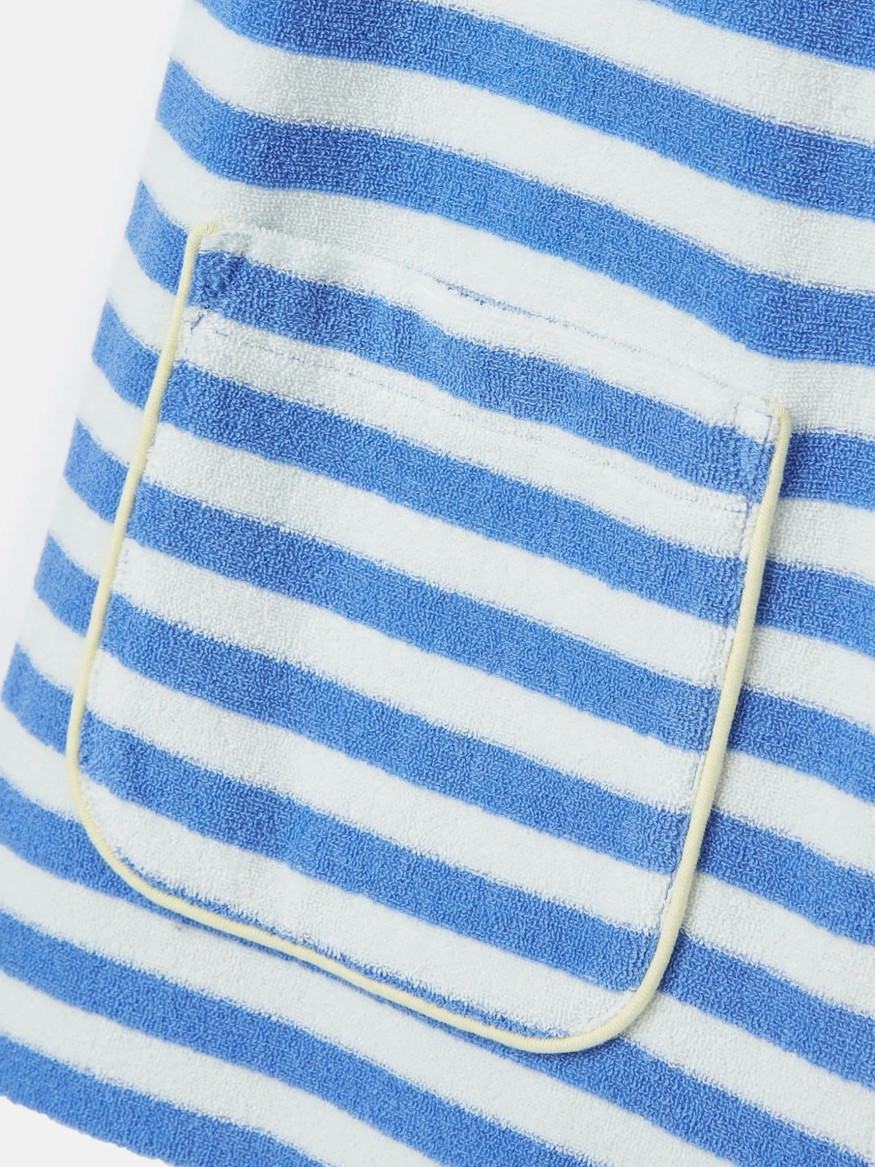 Girls' By The Sea Blue Striped Towelling Playsuit