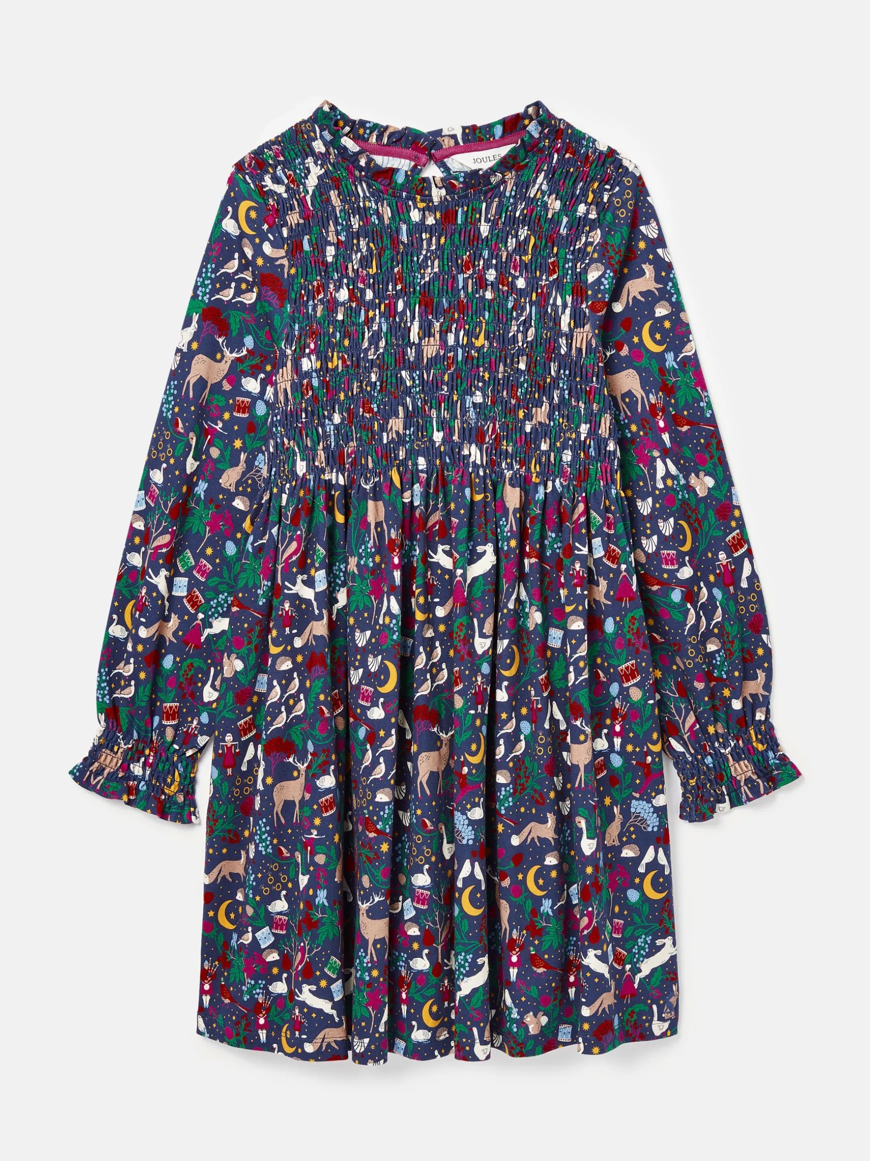Girls' Gracie 12 Days of Christmas Printed Jersey Dress