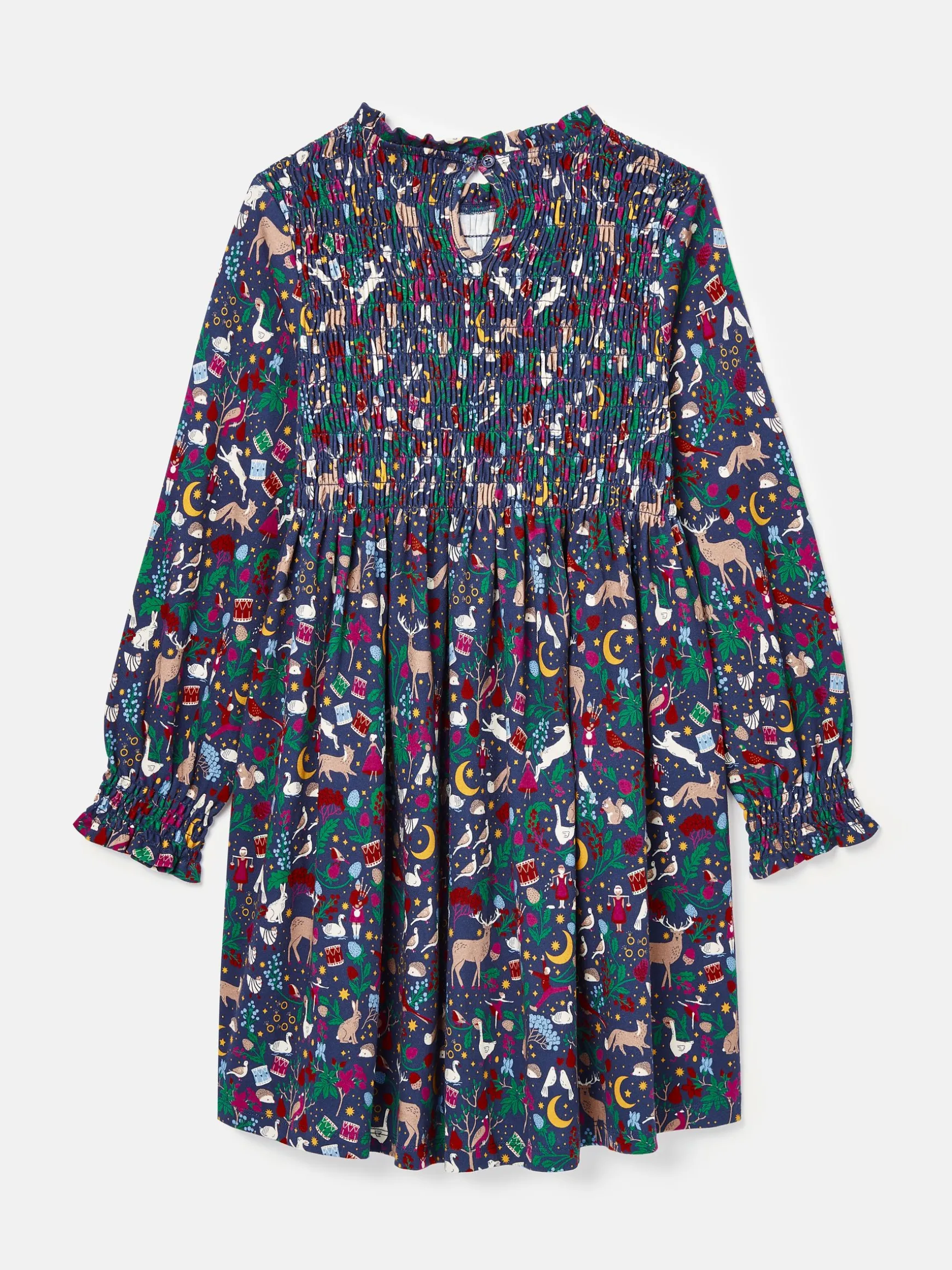 Girls' Gracie 12 Days of Christmas Printed Jersey Dress