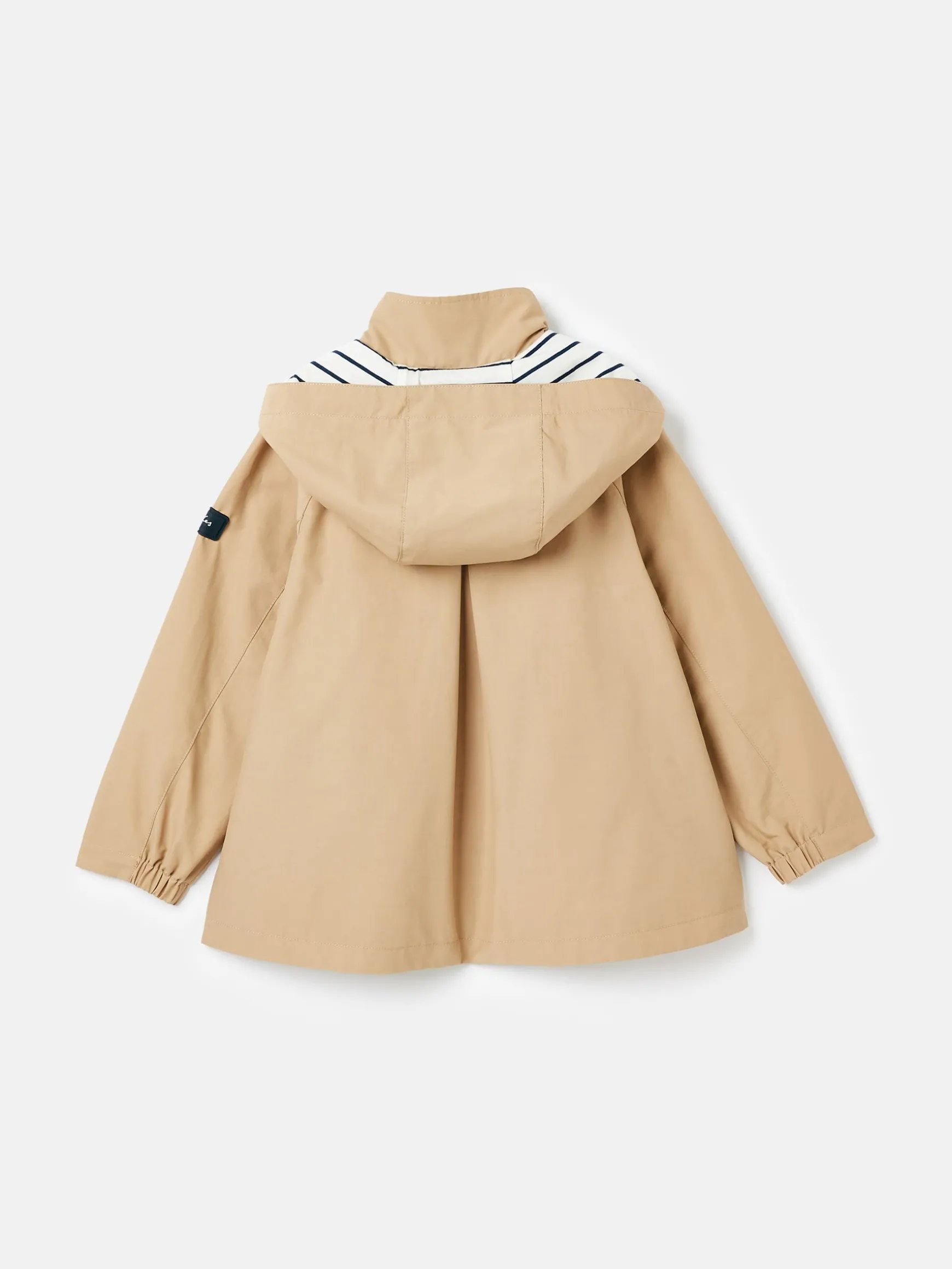 Girls' Meadow Stone Lightweight Waterproof Raincoat With Hood
