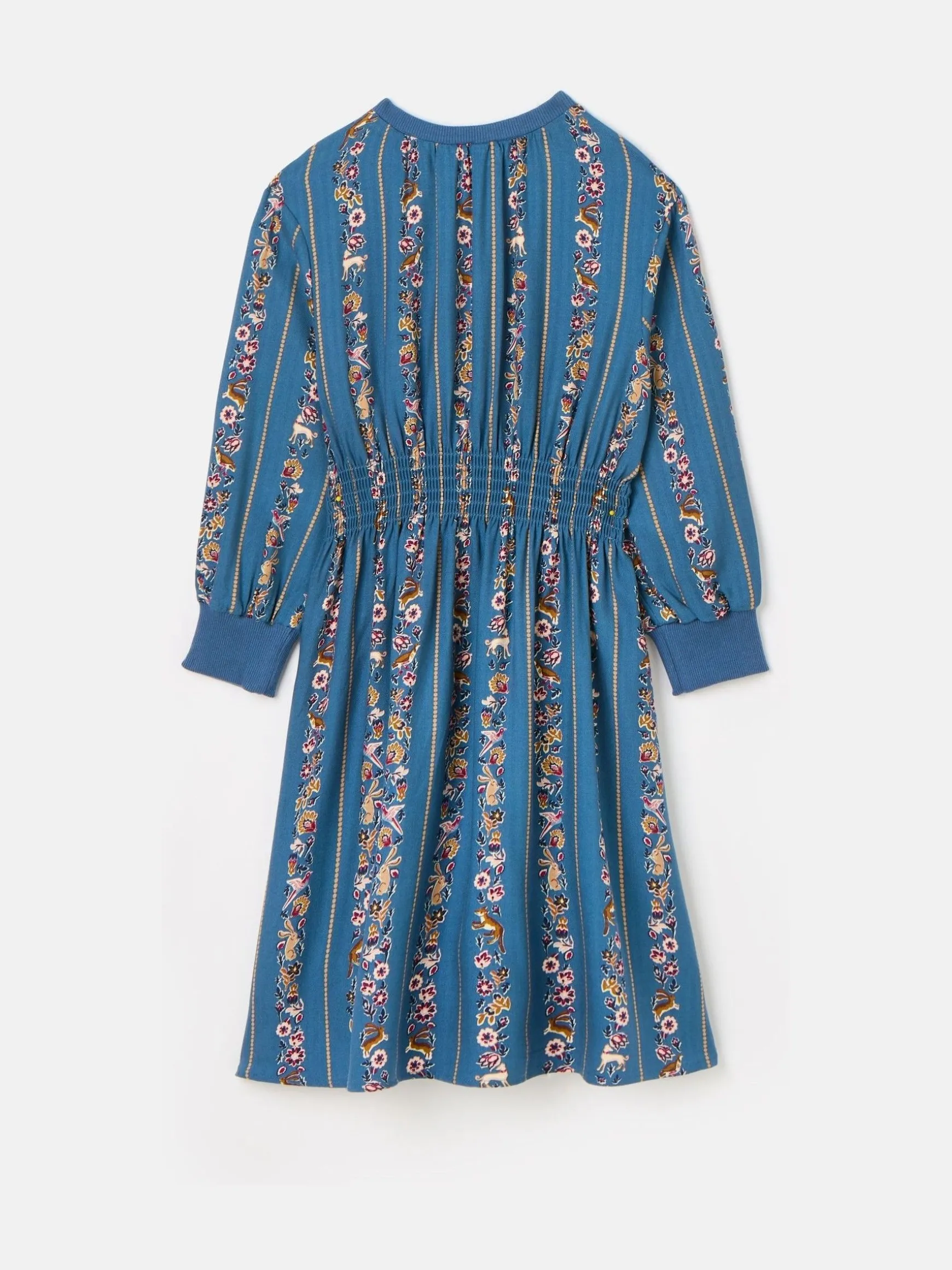 Girls' Odelia Blue Animals Print Printed Dress