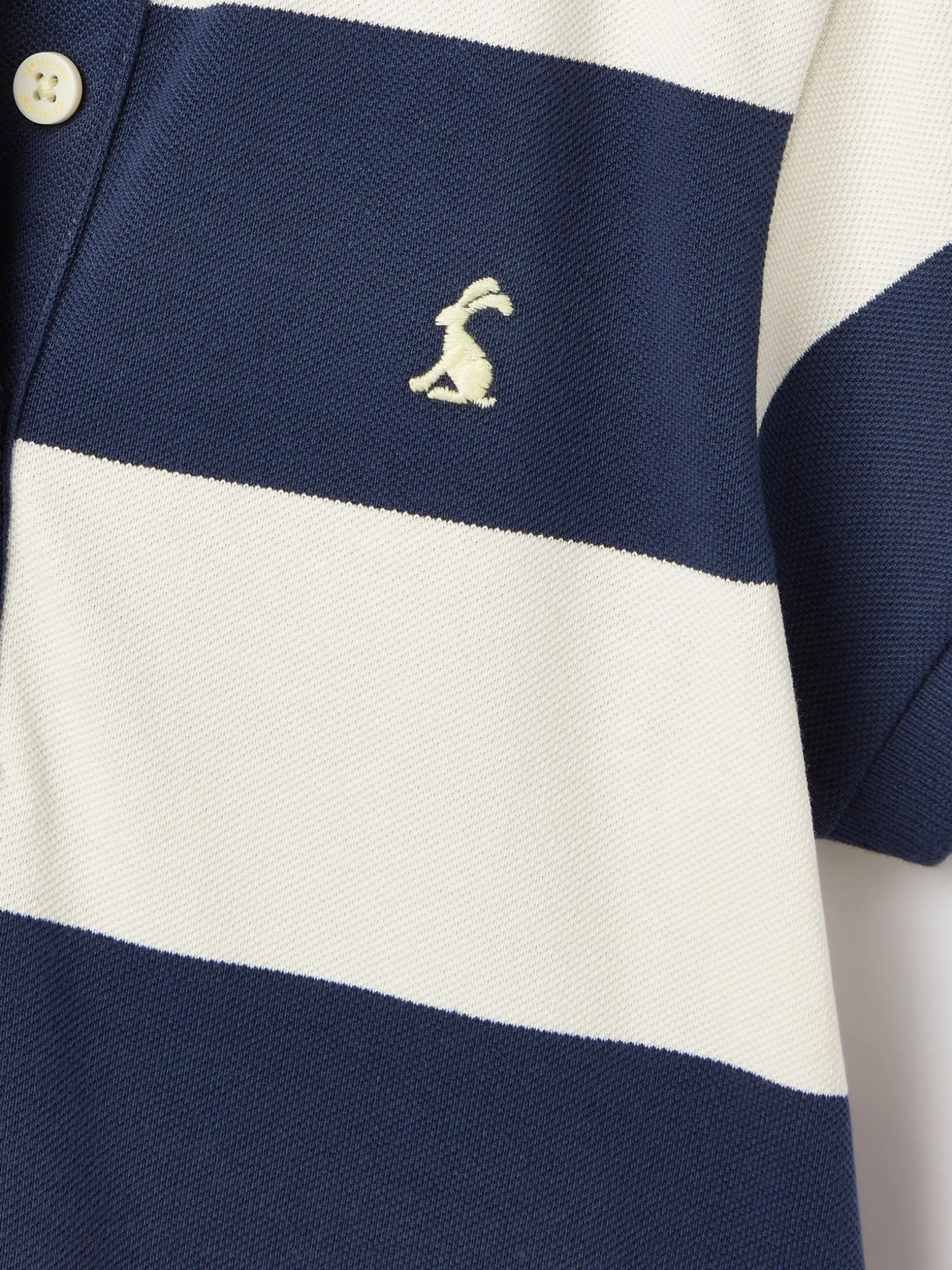 Girls' Orla Navy Stripe Polo Shirt Dress