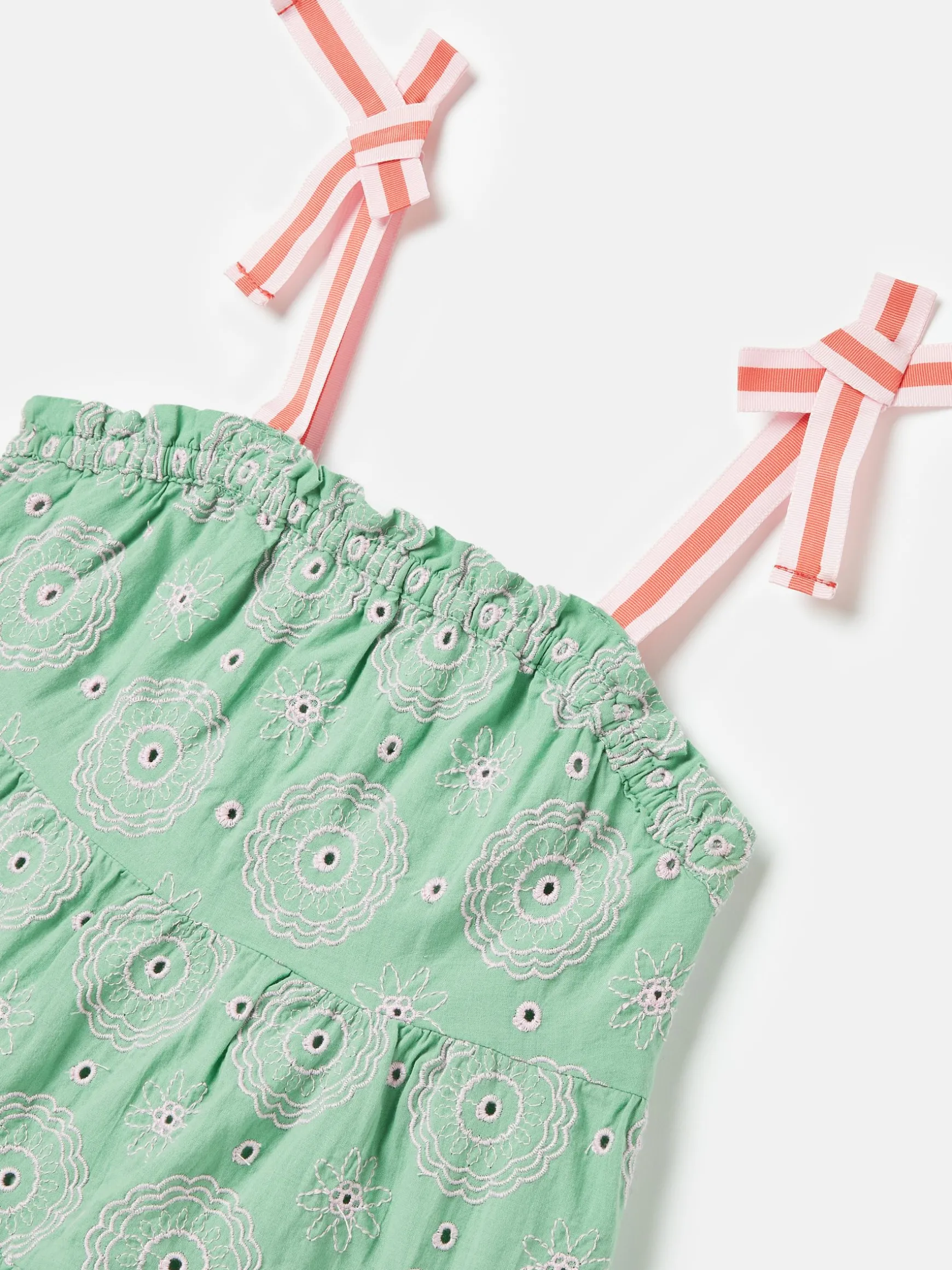Girls' Playtime Green Tiered Woven Top