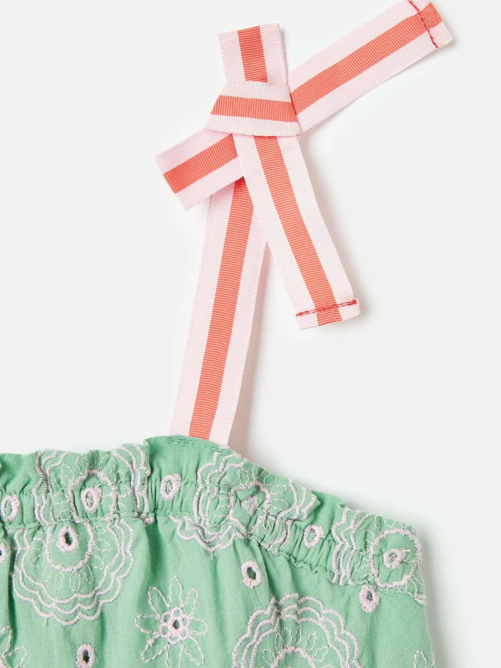 Girls' Playtime Green Tiered Woven Top