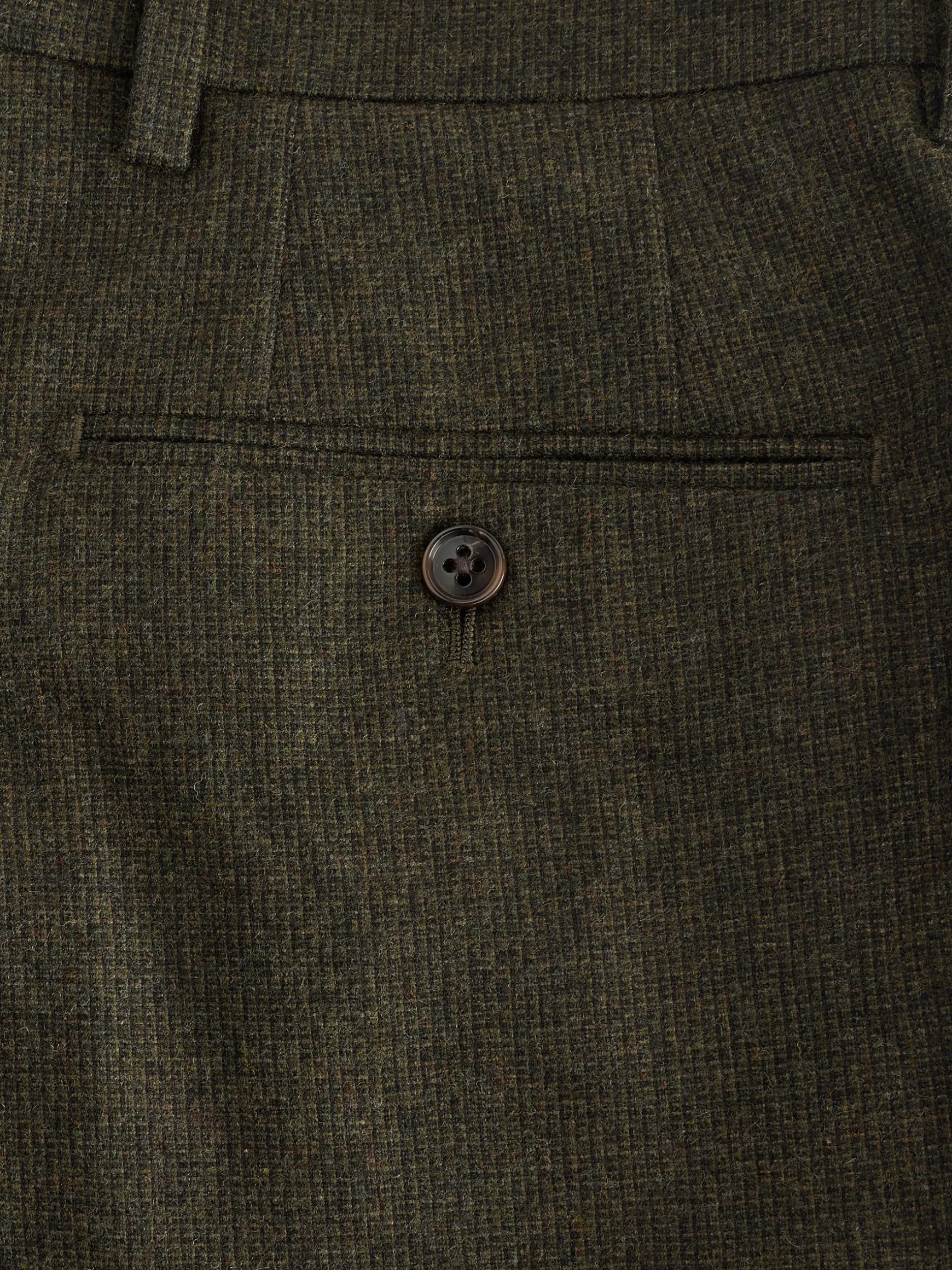 Green Slim Fit Texture Suit Trousers