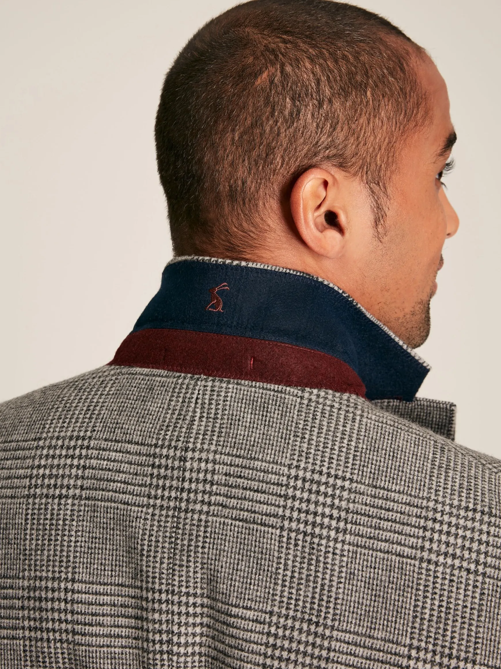 Grey Prince of Wales Check Slim Fit Blazer