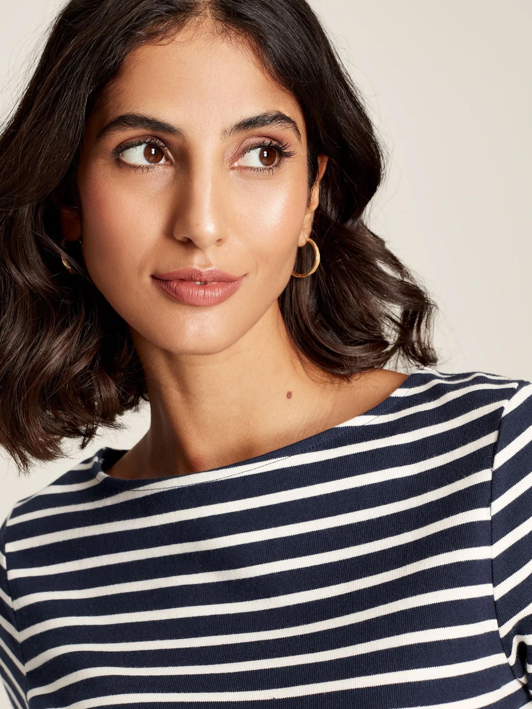 Harbour Navy Blue Long Sleeve Breton Top