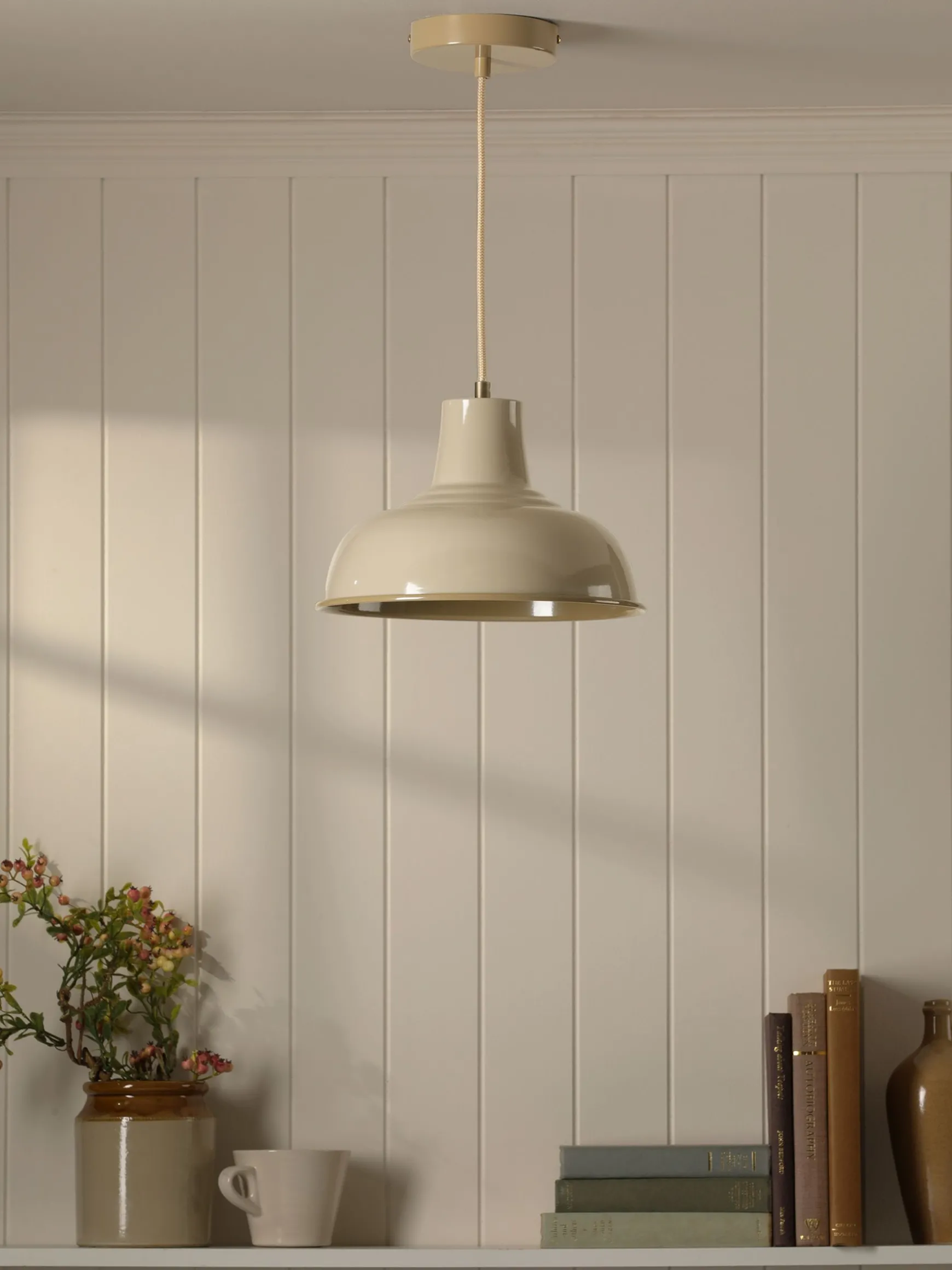 Hatfield Neutral Industrial-Style Pendant Light