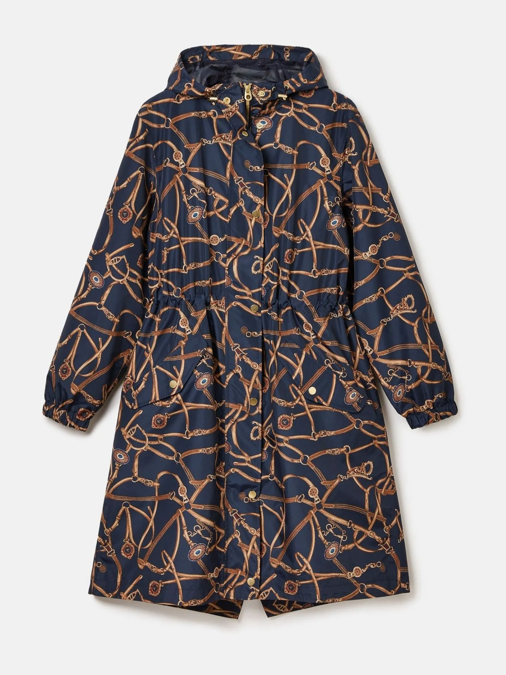 Holkham Navy Blue Bridle Waterproof Packable Raincoat With Hood