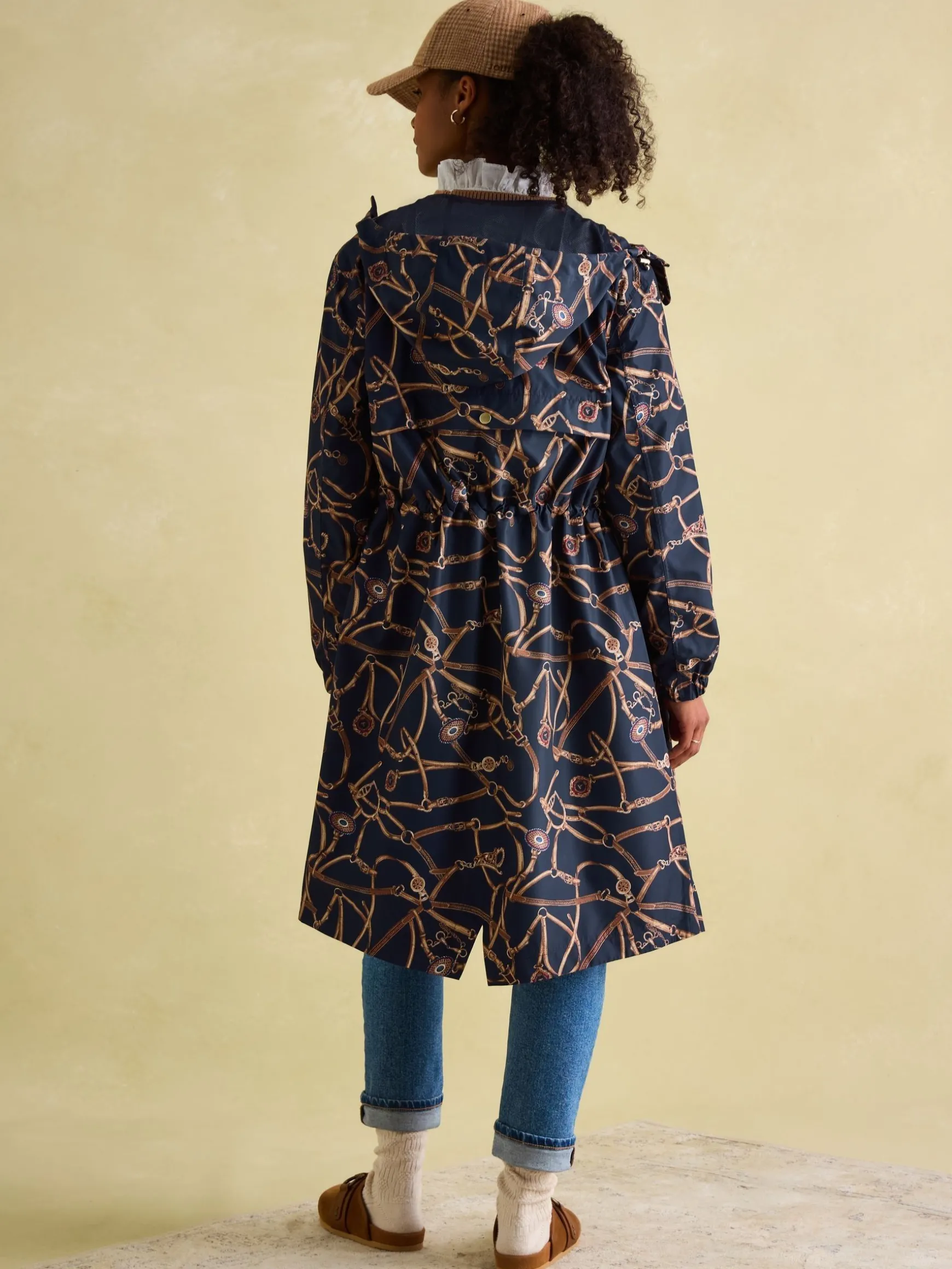 Holkham Navy Blue Bridle Waterproof Packable Raincoat With Hood