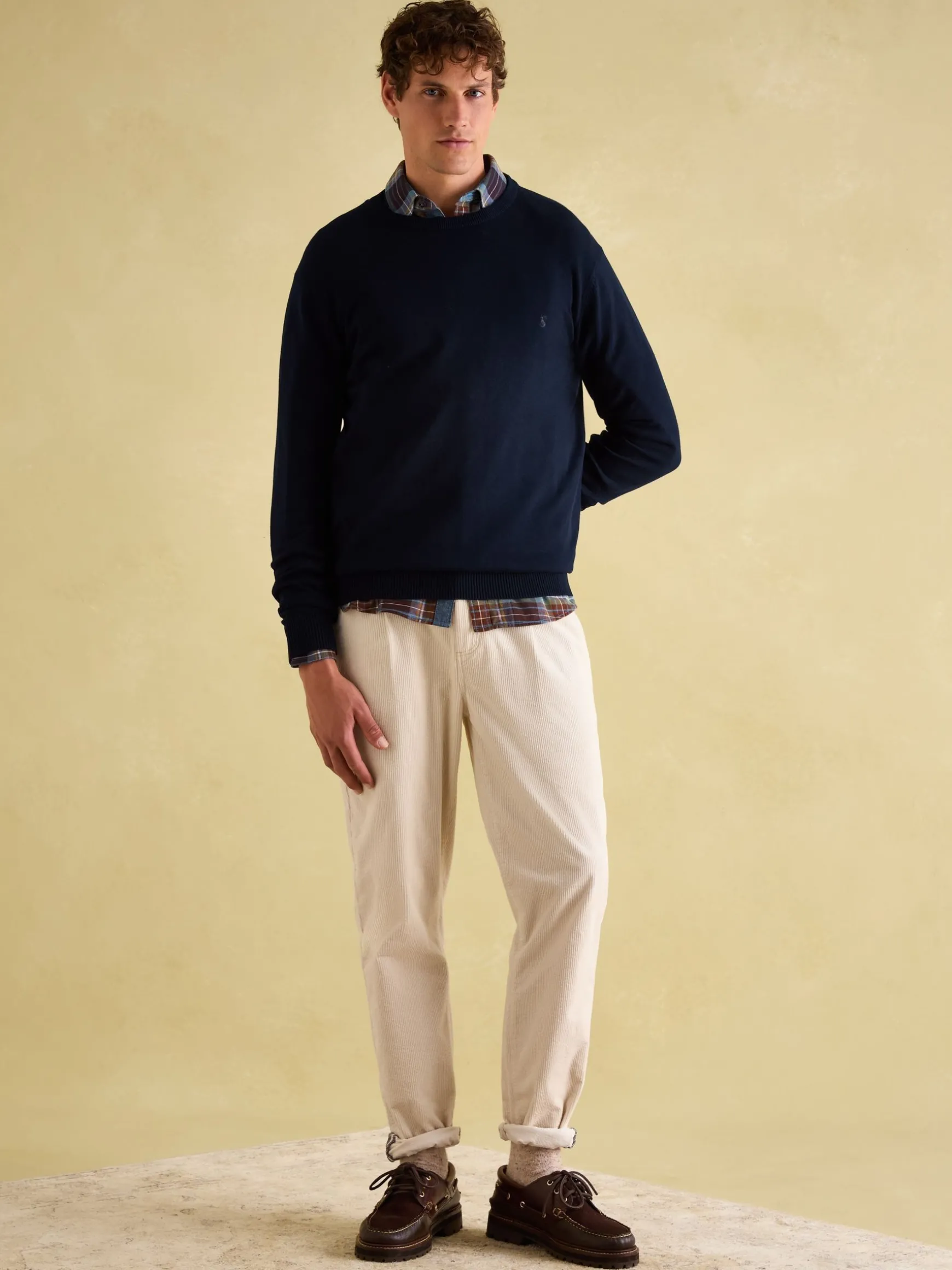Jarvis Navy Crew Neck Knitted Jumper
